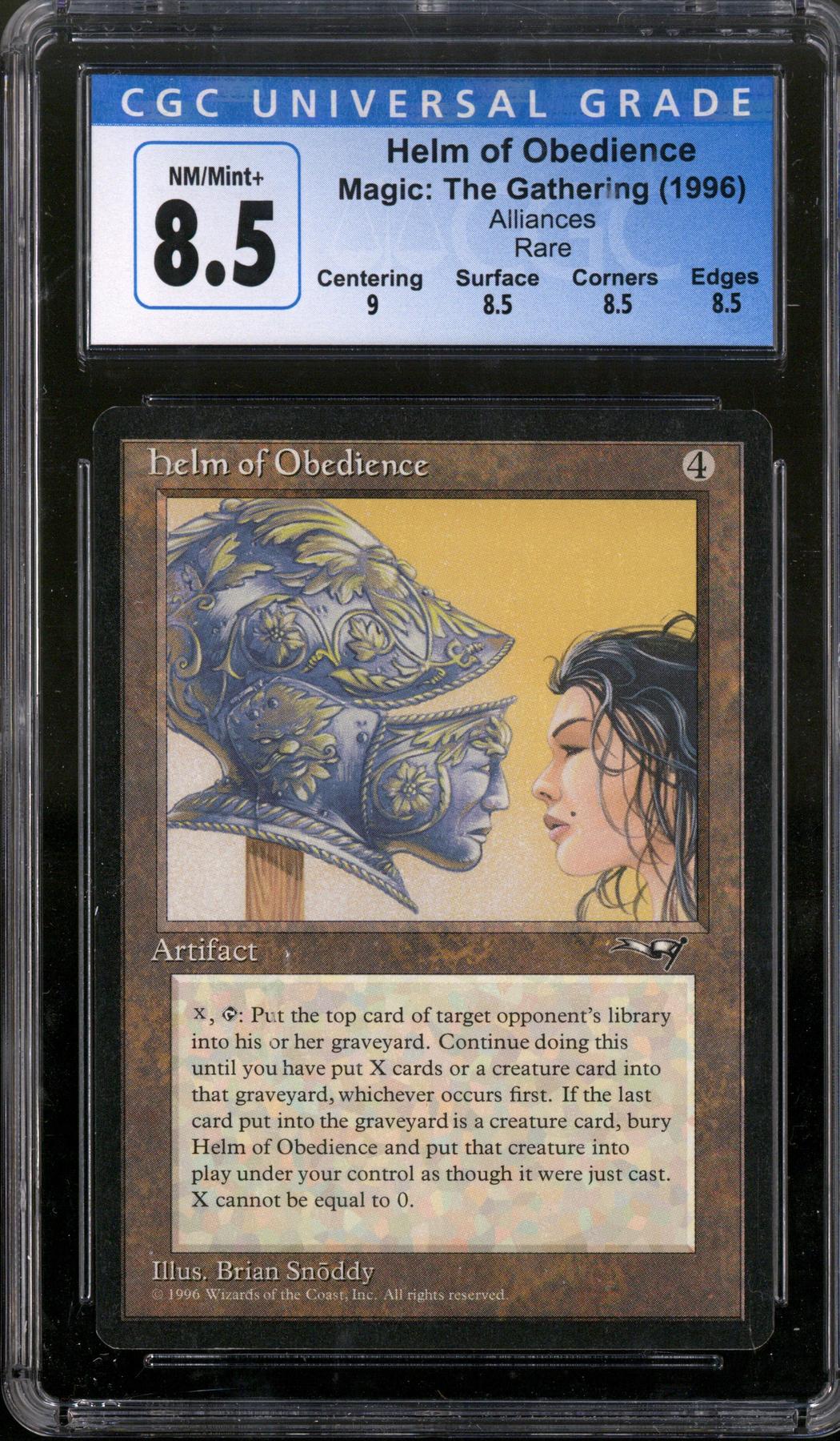 Magic the Gathering Alliances Helm of Obedience CGC 8.5 *257 | DA Card World