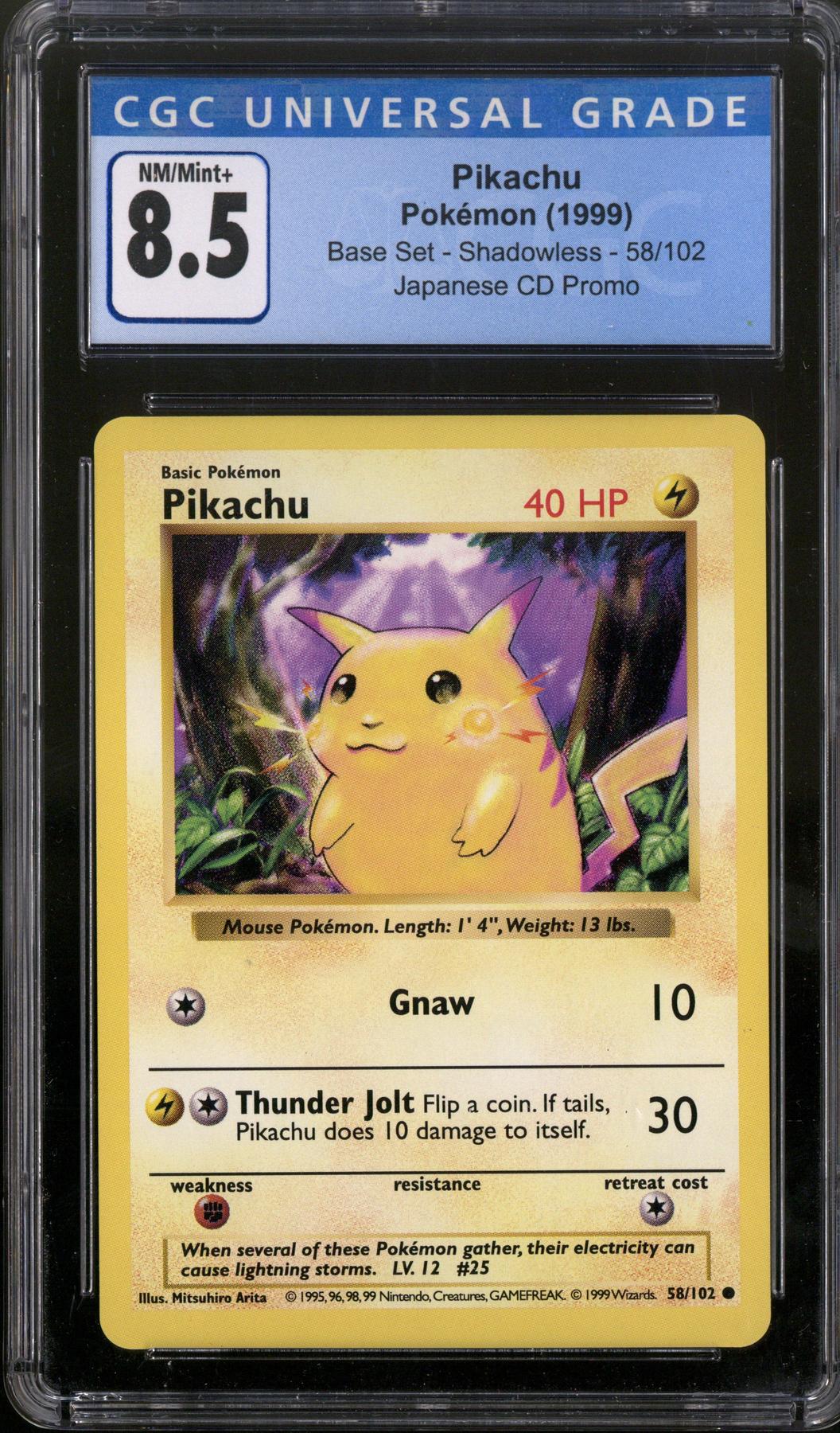Pokemon Japanese Cd Promo English Base Pikachu 58 102 Cgc 8 5 Da Card World Pokemon Japanese Cd Promo English Base Pikachu 58 102 Cgc 8 5 Da Card World