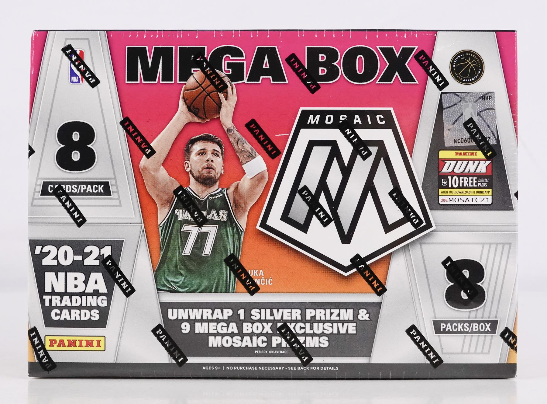 2020/21 Panini Mosaic Basketball Mega 64-Card Box (Green Fluorescent ...