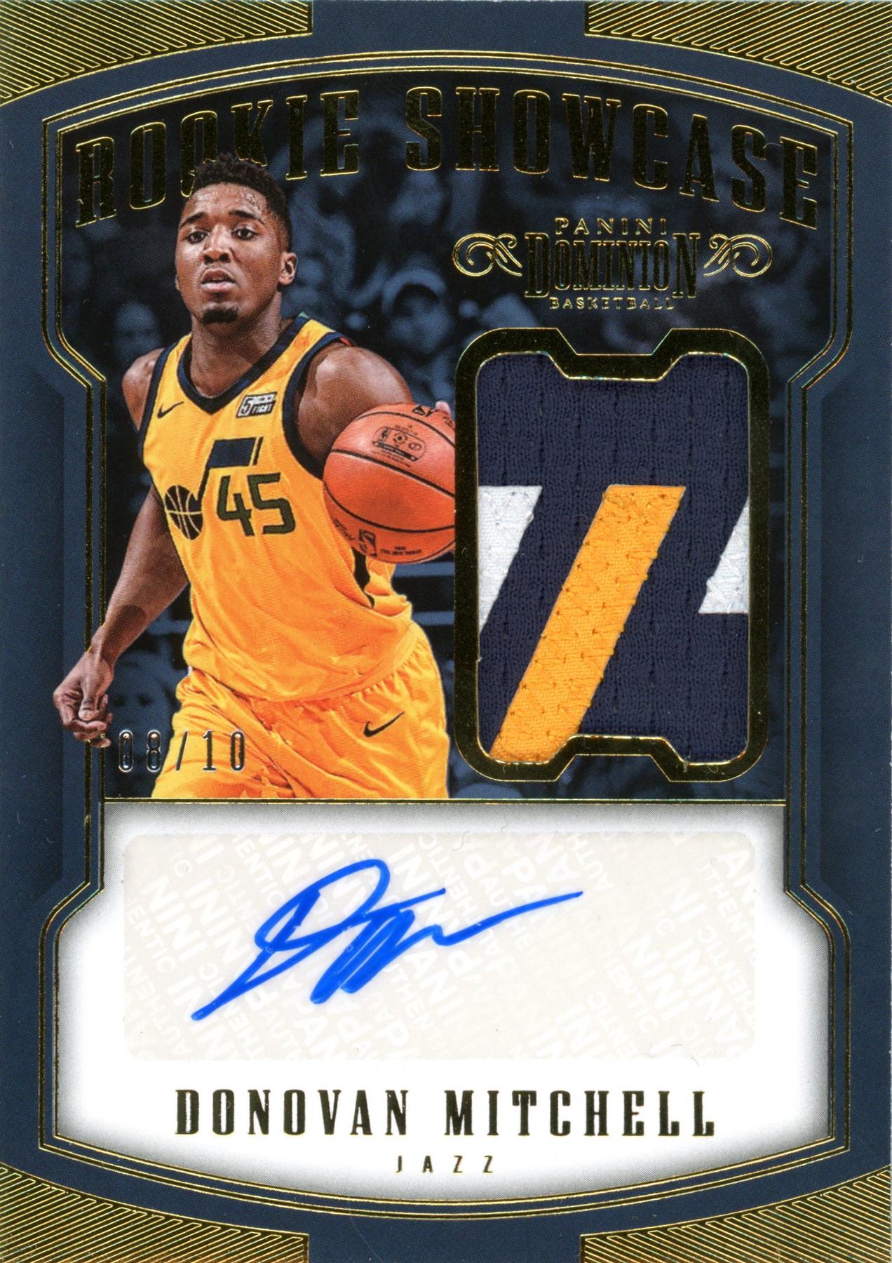 2017/18 Panini Dominion Rookie Showcase Donovan Mitchell Tri Color ...