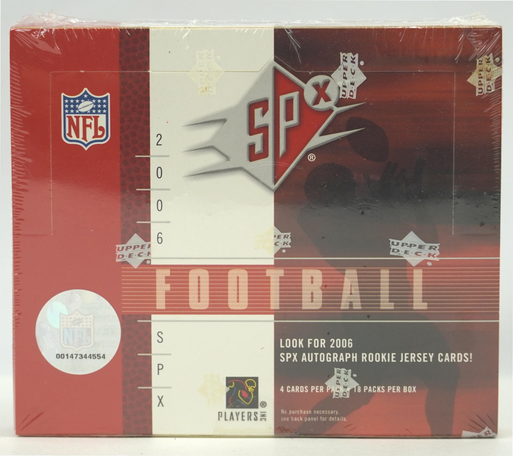 2006 Upper Deck Spx Football Hobby Box Split Cello Reed Buy Da