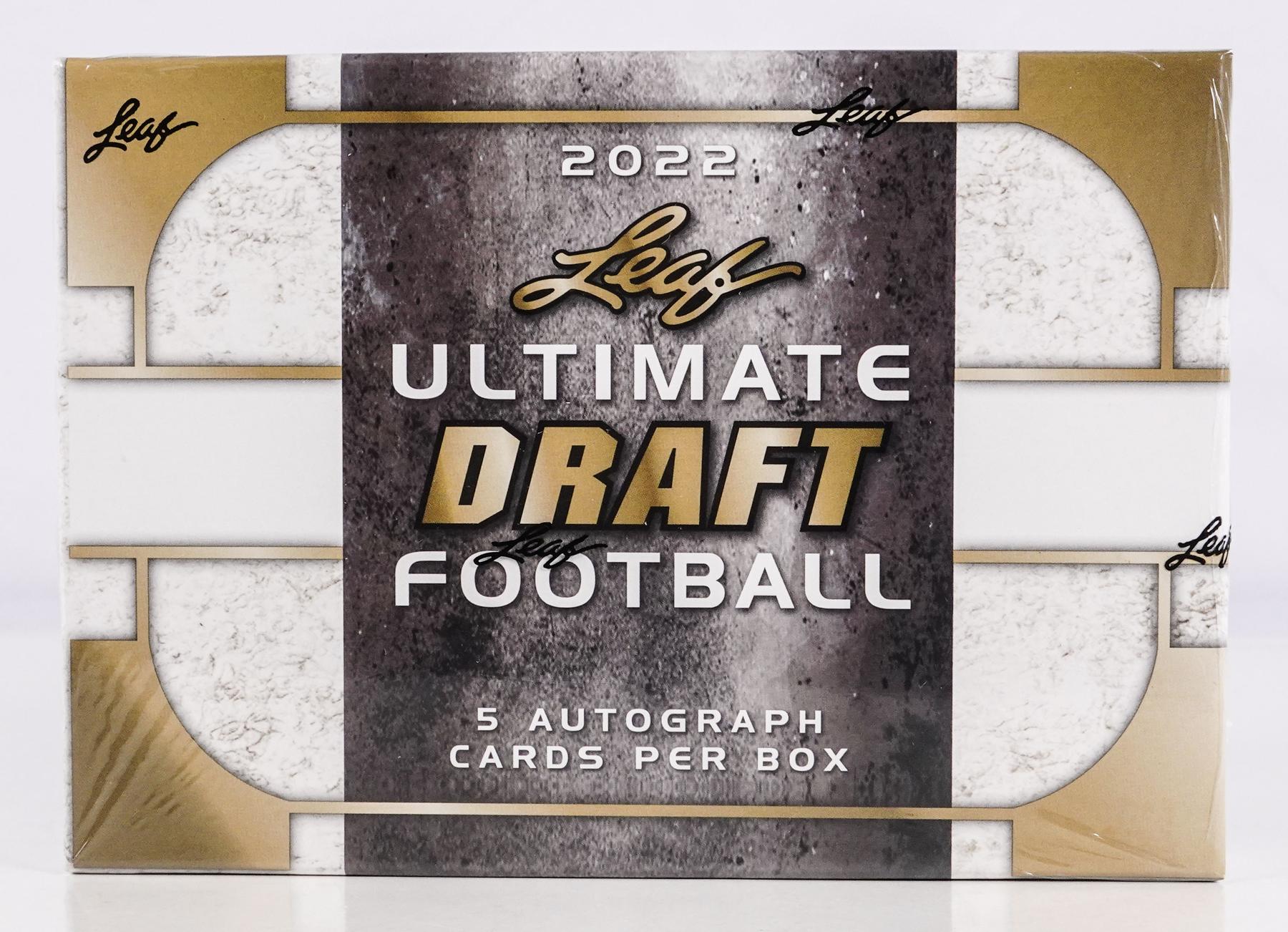 2022 Leaf Ultimate Draft Football Hobby Box DA Card World