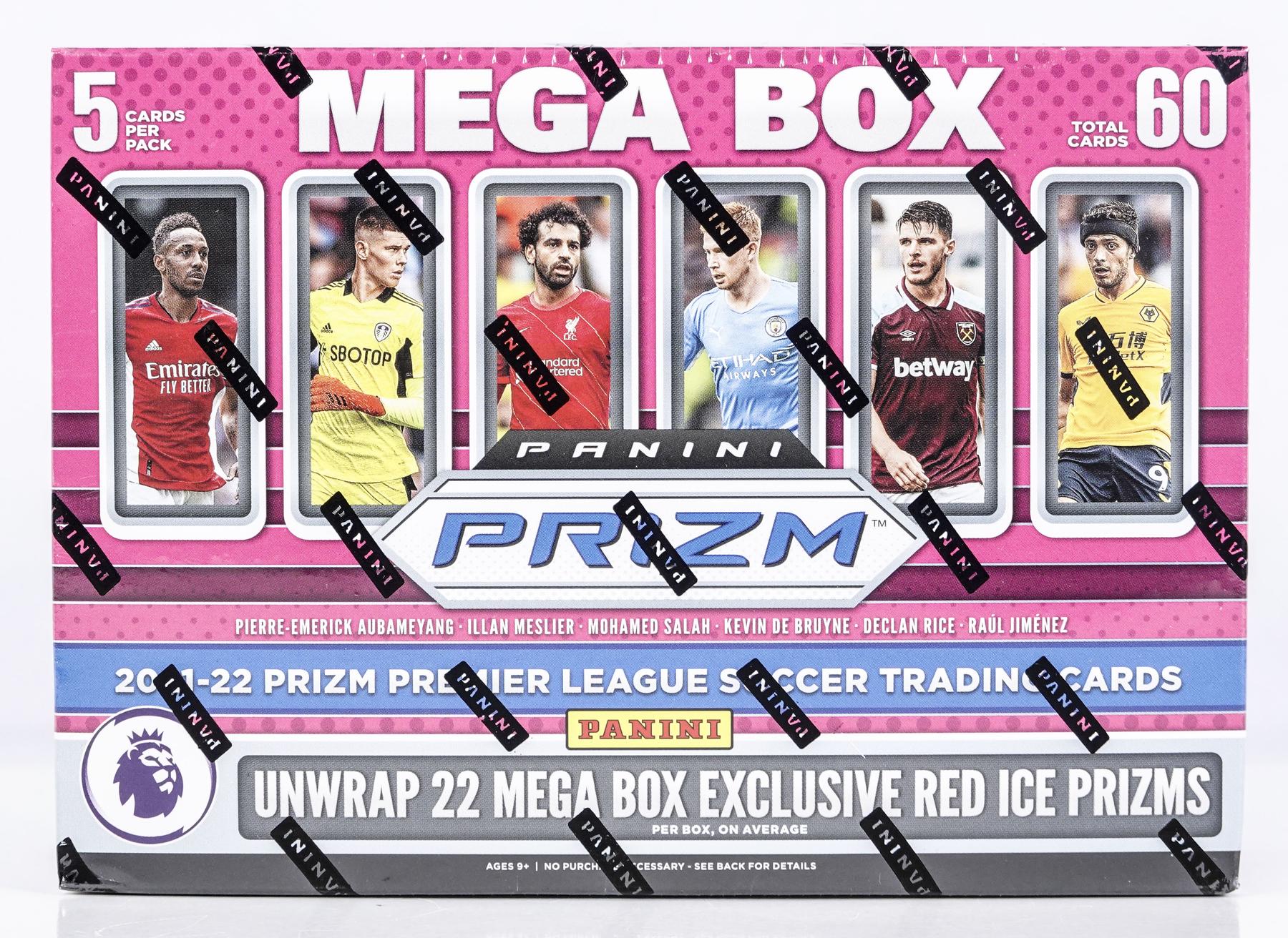 2021/22 Panini Prizm Premier League EPL Soccer Mega Box (Red Ice Prizms