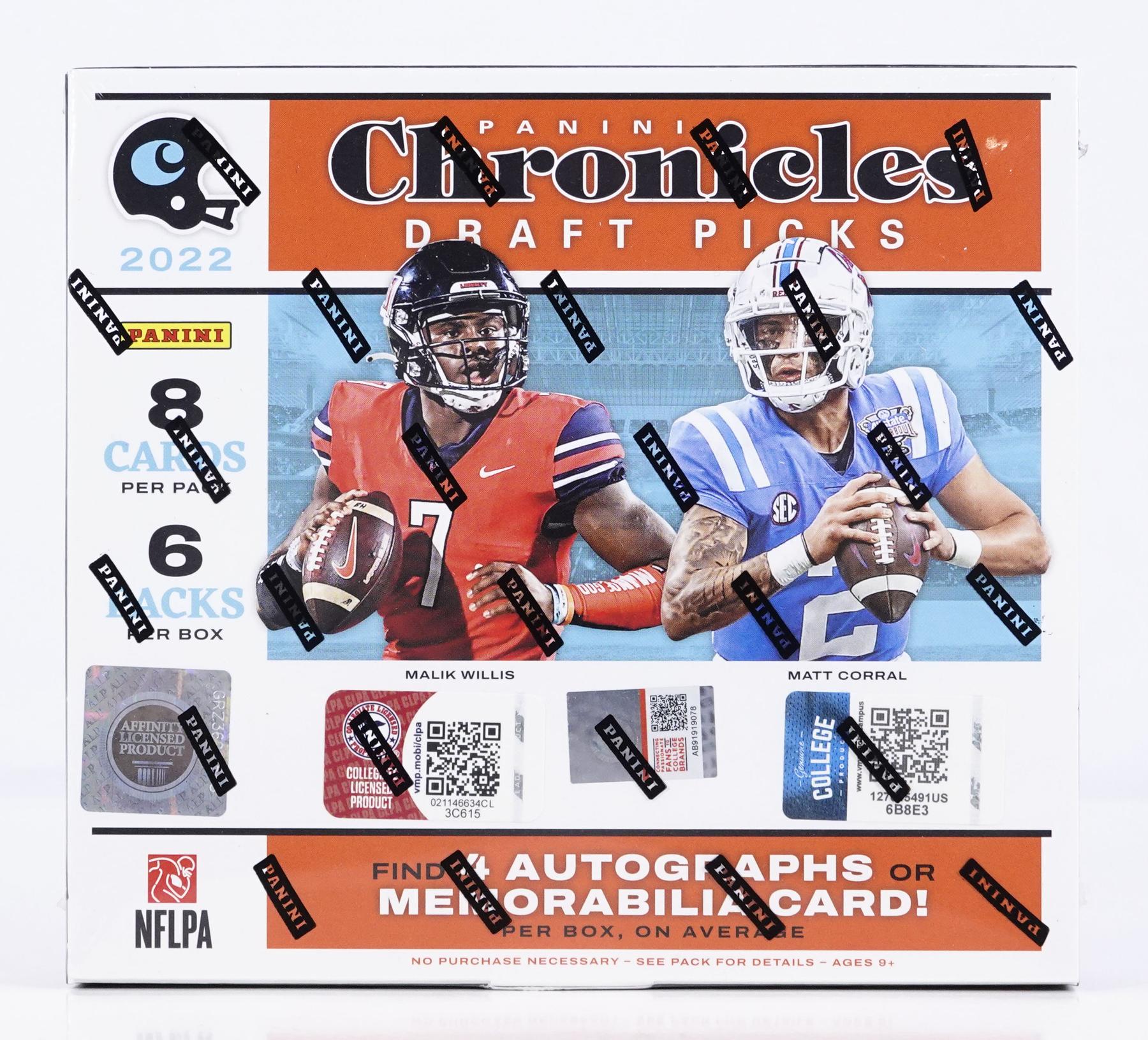 2022 Panini Chronicles Draft Picks Football Hobby Box DA Card World