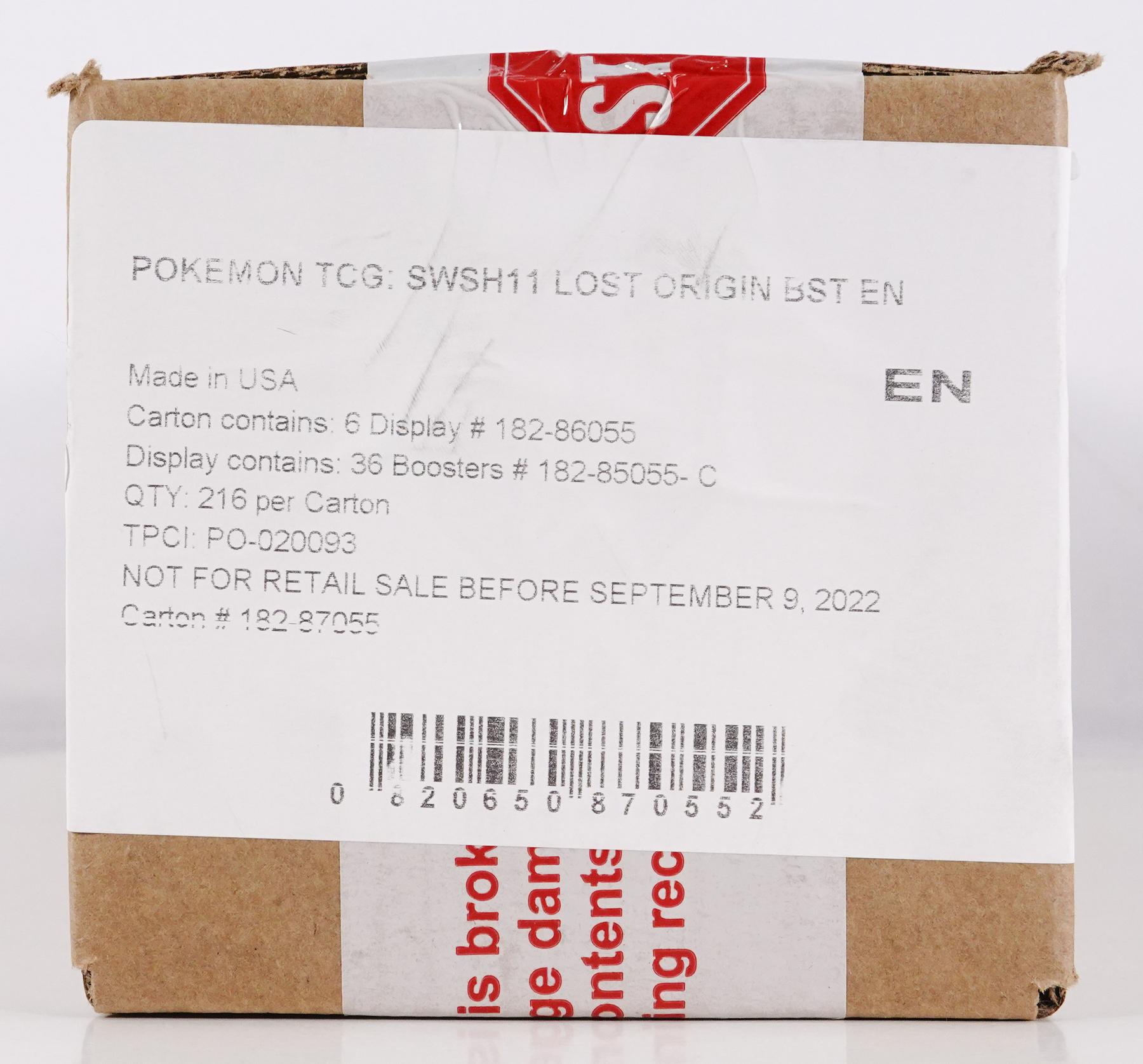 Pokemon Sword & Shield: Lost Origin Booster 6-Box Case | DA Card World