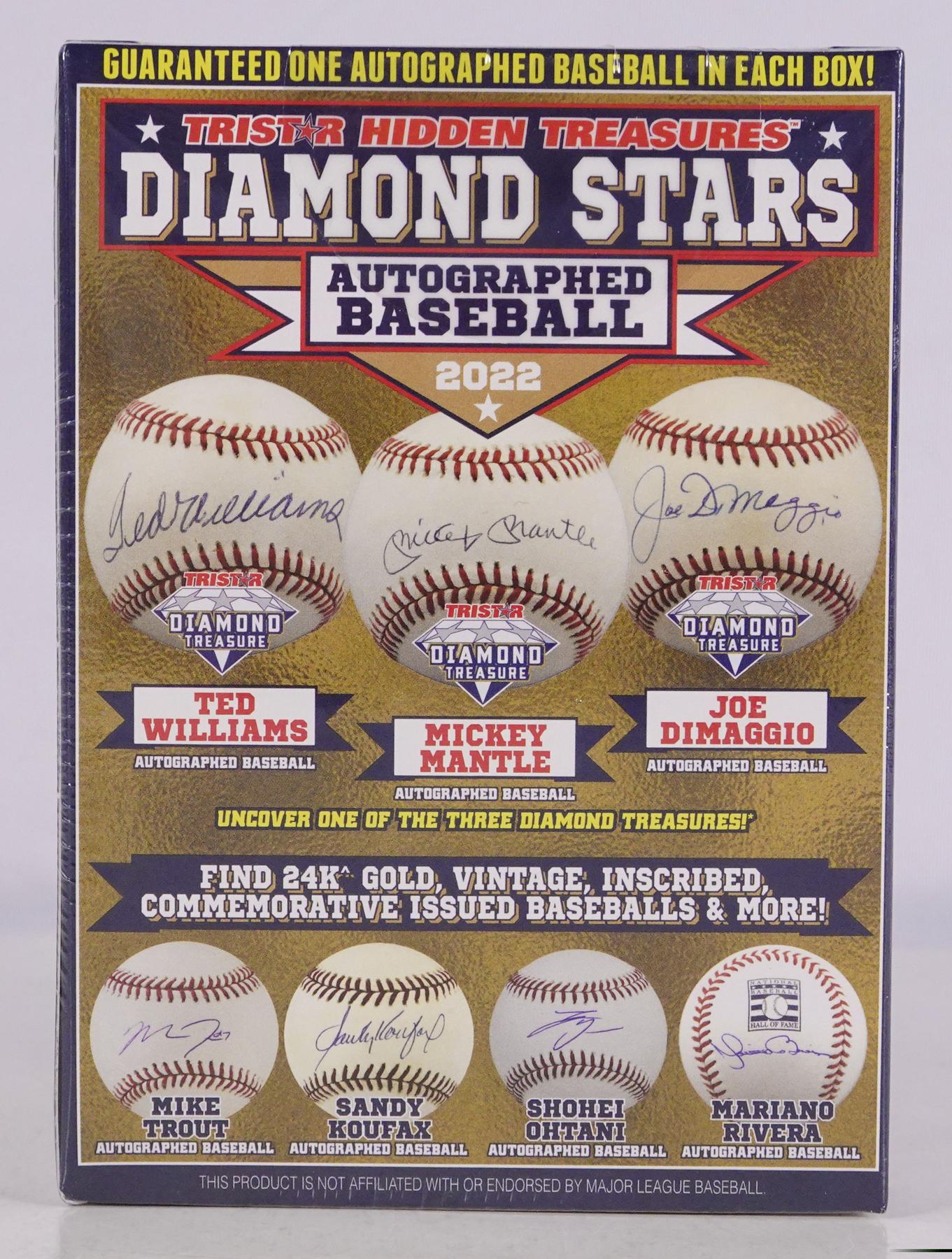 2022 TriStar Hidden Treasures Diamond Stars Autographed Baseball
