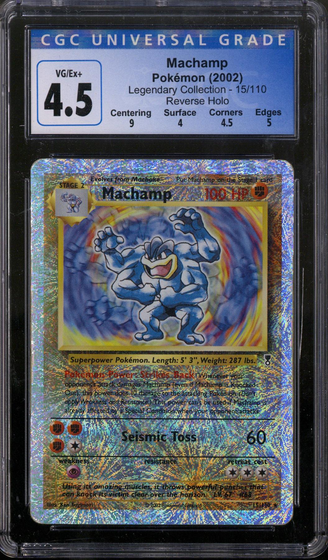 Pokemon Legendary Collection Reverse Holo Foil Machamp 15/110 CGC 4.5 | DA  Card World