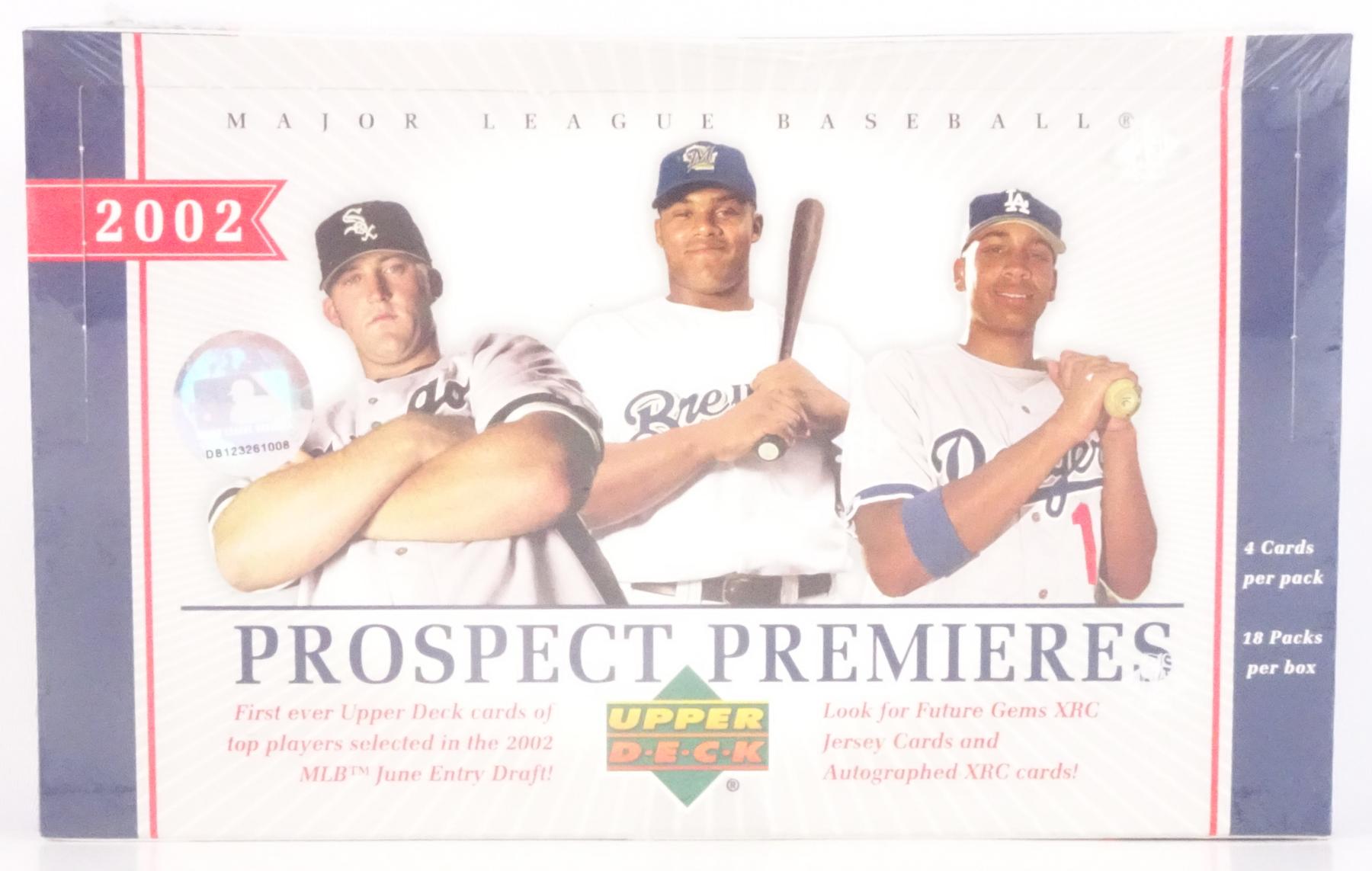 2002 Upper Deck Prospect Premieres Baseball Hobby Box (Reed Buy) | DA ...