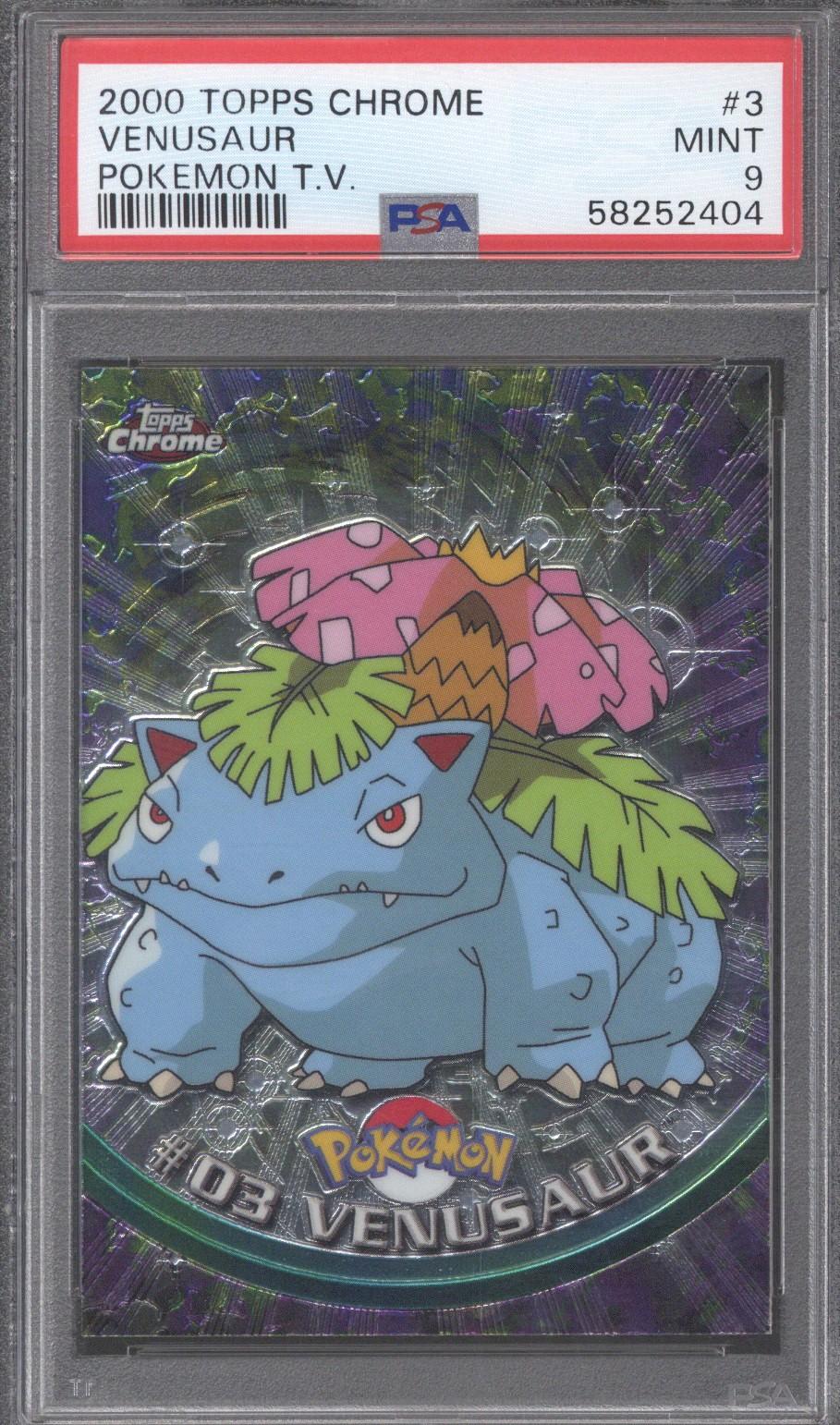Topps Chrome Pokemon Venusaur 3 PSA 9 (Topps 2000) (Reed Buy) DA