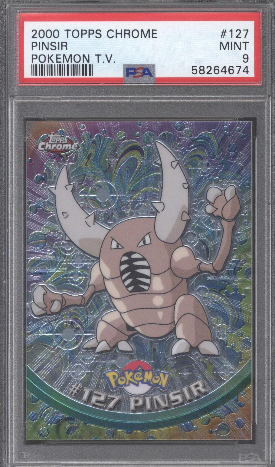 Topps Chrome Pokemon Pinsir 127 PSA 9 (Topps 2000) (Reed Buy) DA Card World