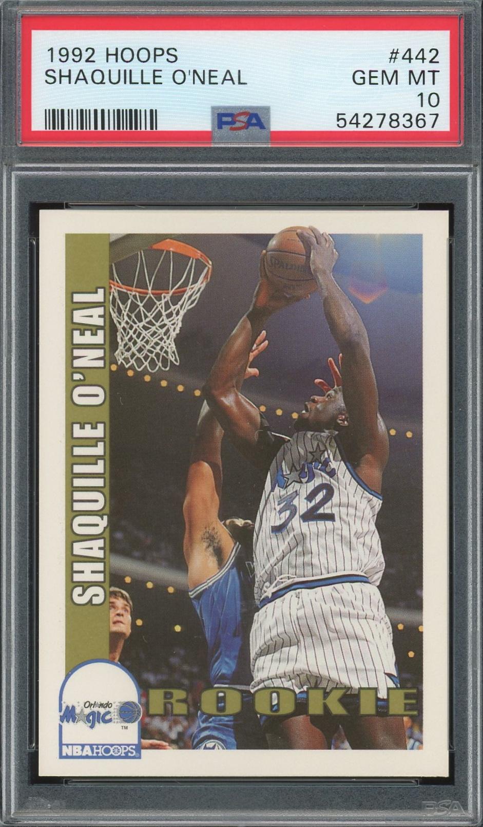 1992/93 Hoops #442 Shaquille O'Neal RC PSA 10 *8367 (Reed Buy) | DA Card  World