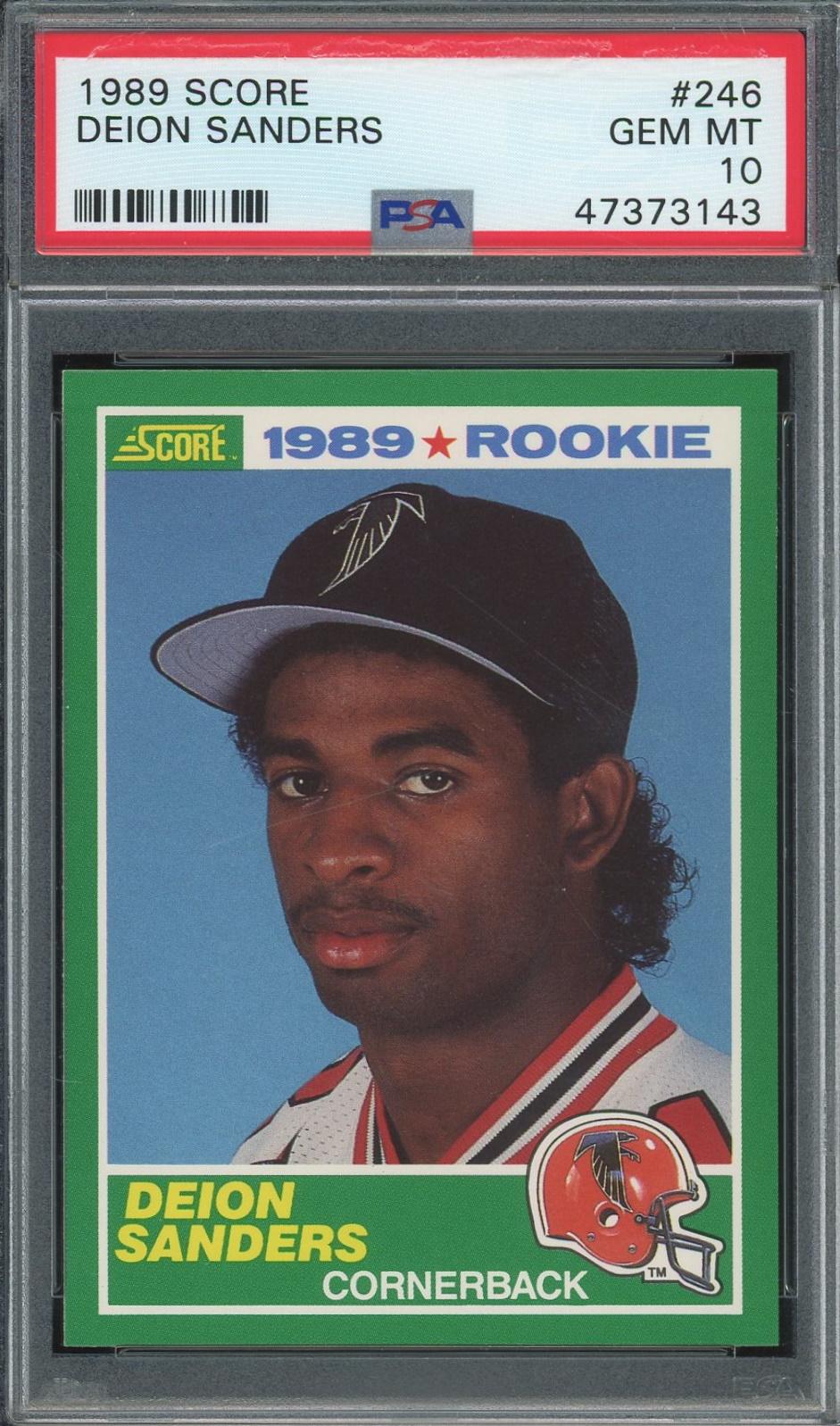 1989 Score #246 Deion Sanders RC PSA 10 *3143 (Reed Buy) | DA Card World