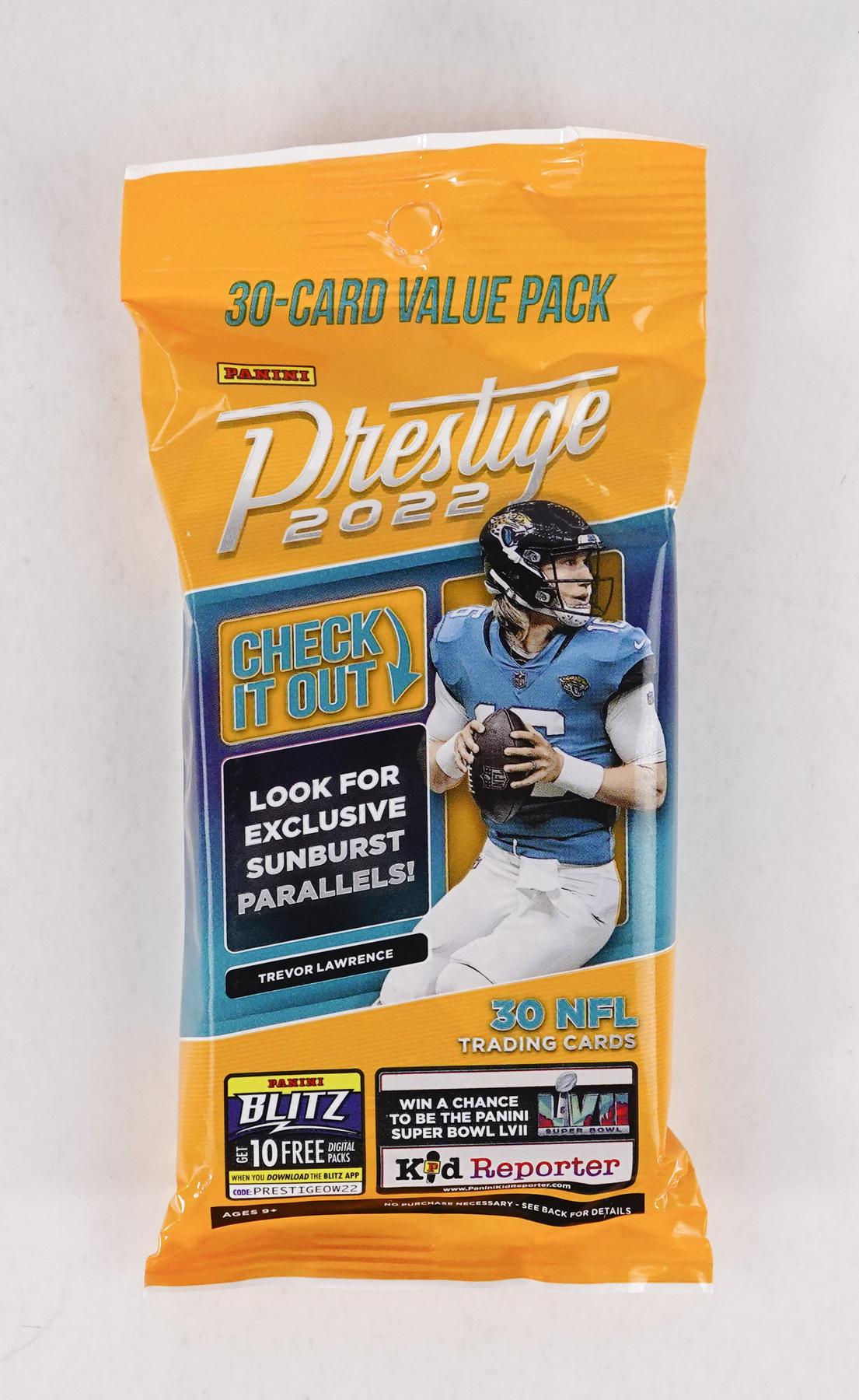 2022 Panini Prestige Football Jumbo Value Pack (Sunburst Parallels