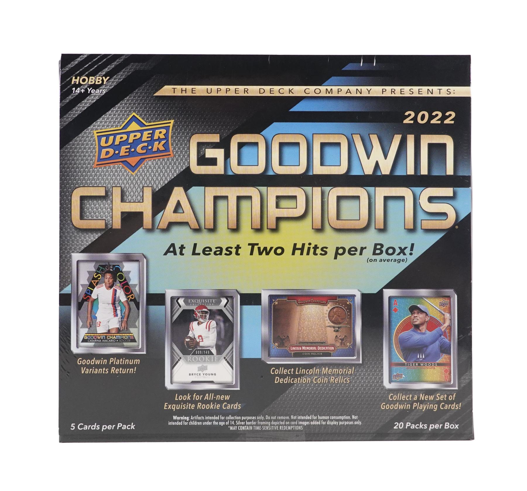 2022 Upper Deck Goodwin Champions Hobby Box DA Card World