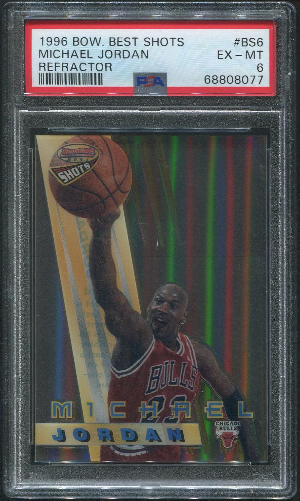 1996/97 Bowman's Best Basketball #BS6 Michael Jordan Best Shots ...