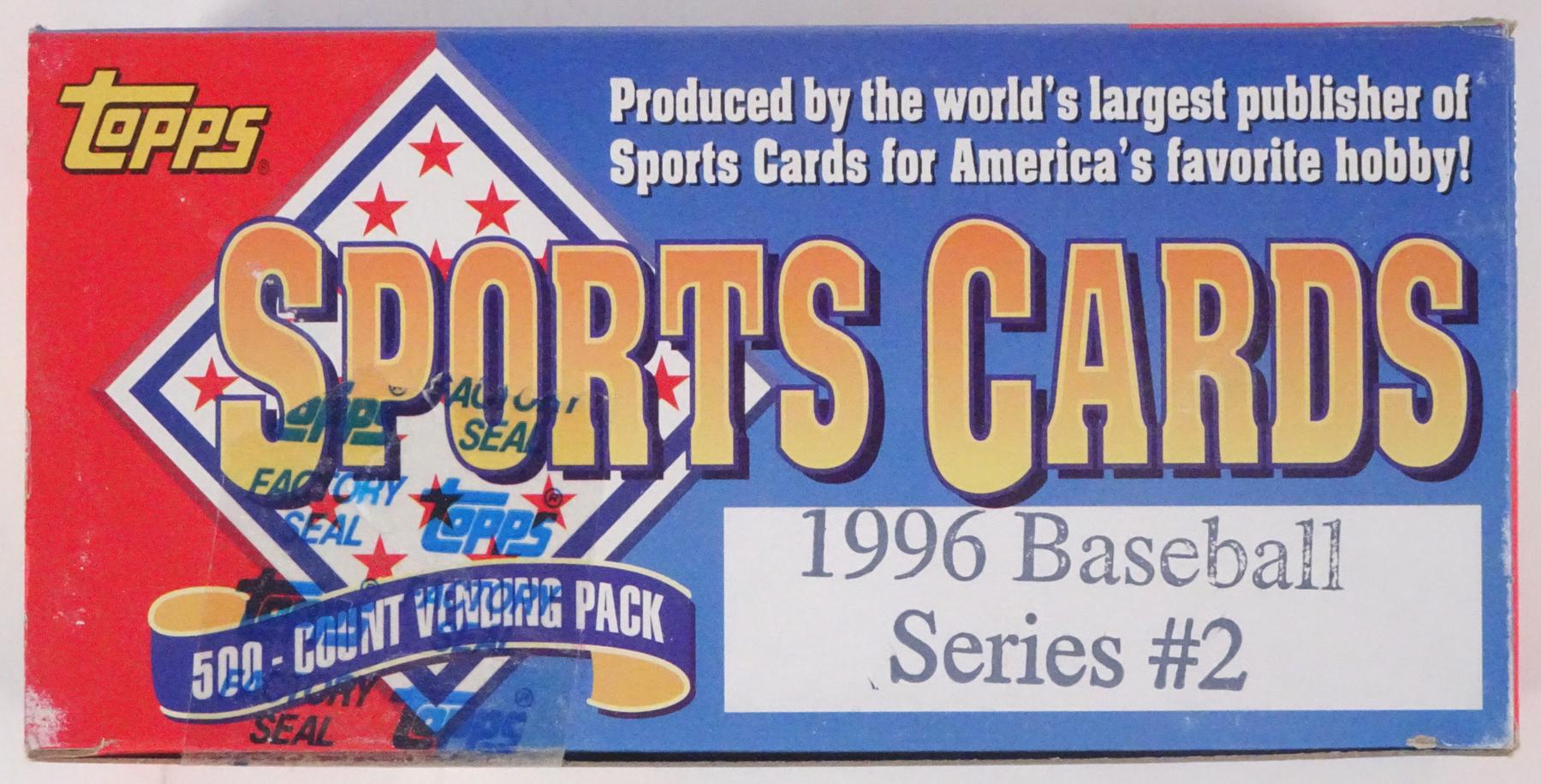 1996 Topps Series 2 Baseball Vending Box (Reed Buy) DA Card World