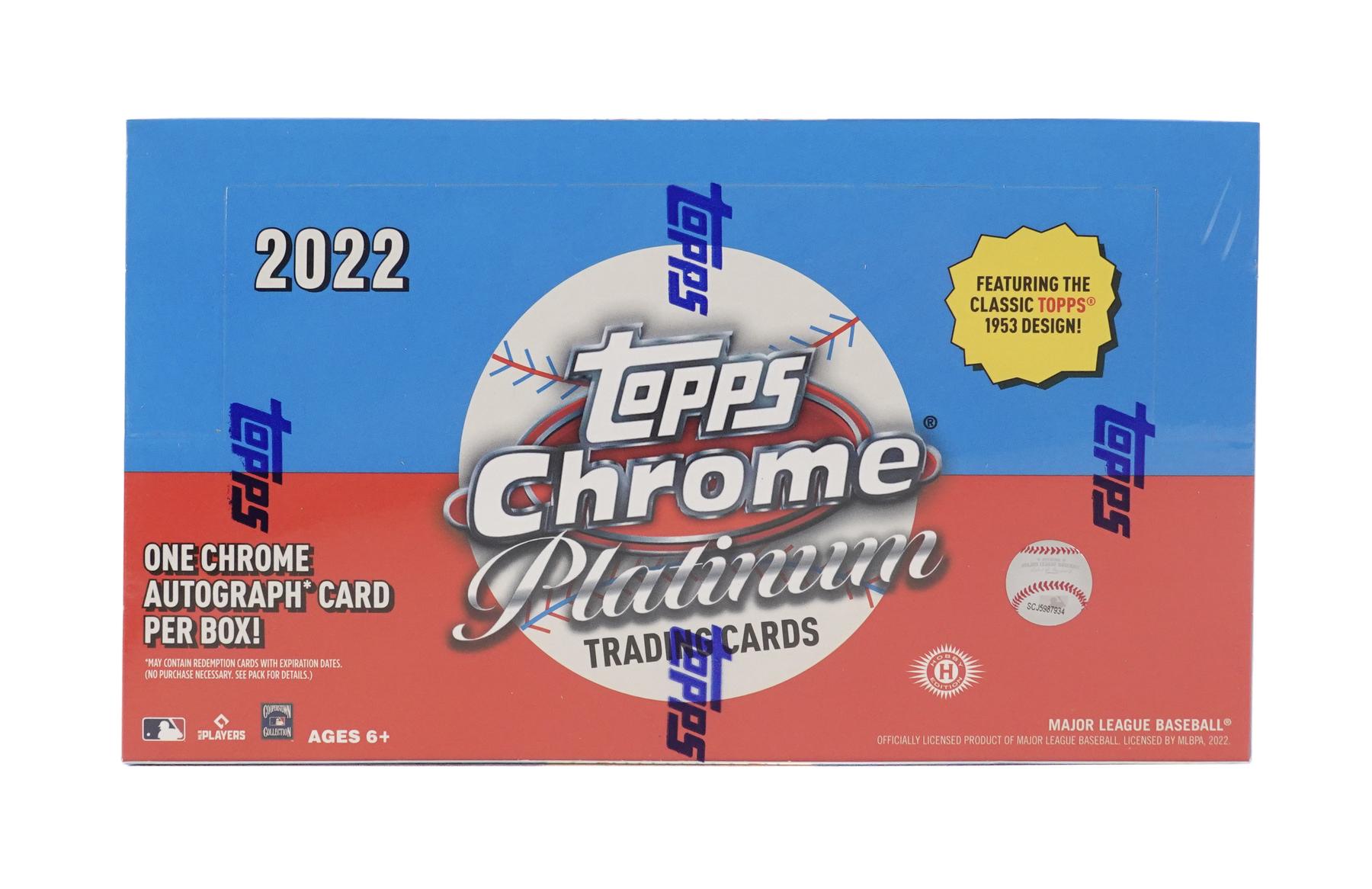 2022 Topps Chrome Platinum Anniversary Baseball Hobby Box DA Card World