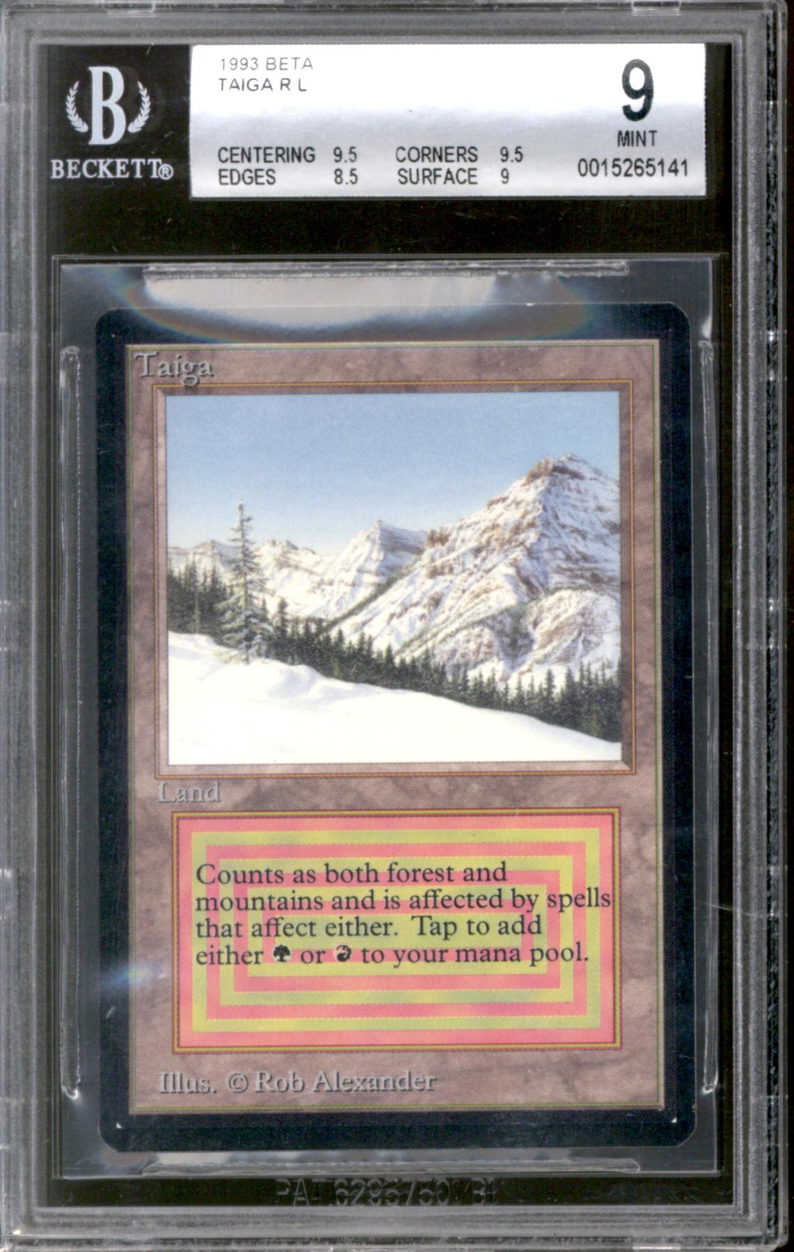 Magic the Gathering Beta Taiga BGS 9 (9.5, 9.5, 8.5, 9) NEAR MINT