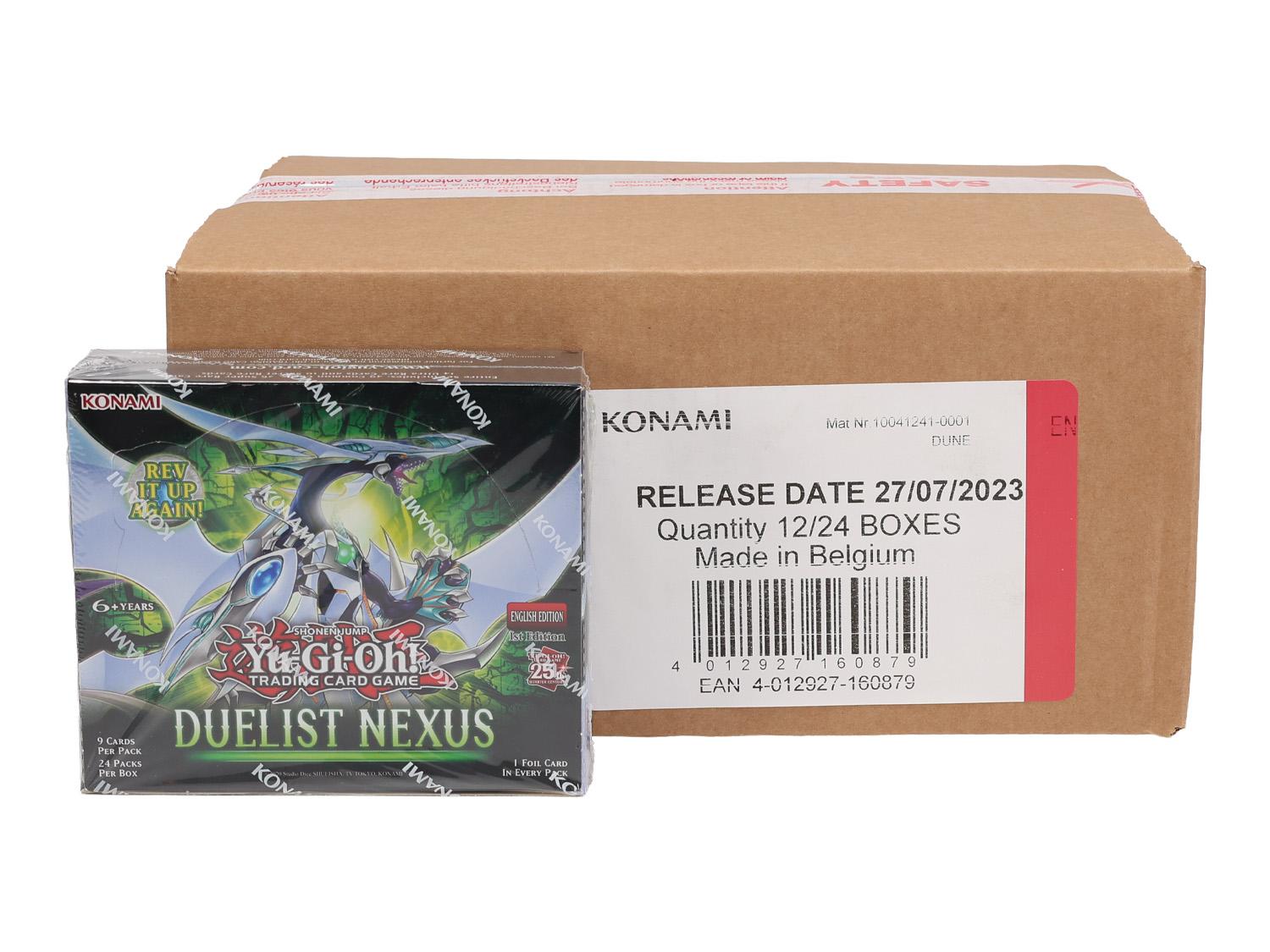 duelist nexus booster box Yu-Gi-Oh! Bote de Boosters - Konami including the mighty Crimson Dragon from the anime series Yu-Gi-Oh! Duelist Nexus Case