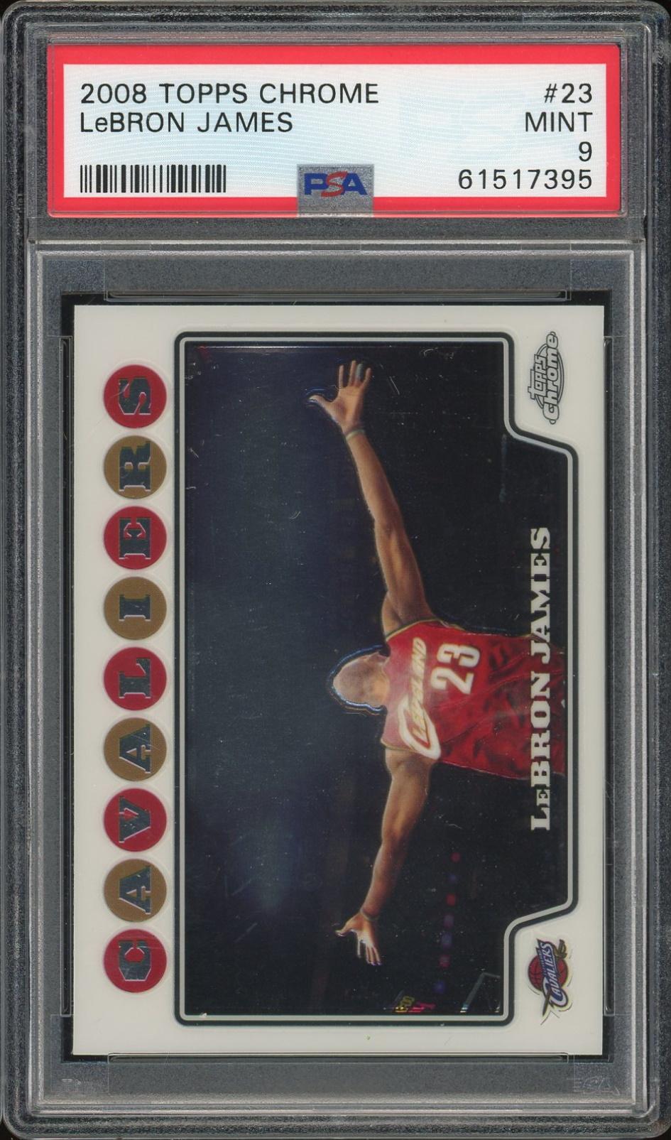 2008/09 Topps Chrome #23 LeBron James PSA 9 *7395 (Reed Buy) | DA