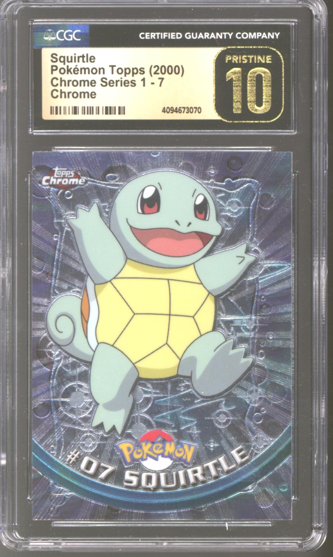 【PSA10】ピジョン 英語 topps chrome POKEMON TV 1999 Pokemon Card Topps Chrome #07 Squirtle CGC 9 Mint (TV