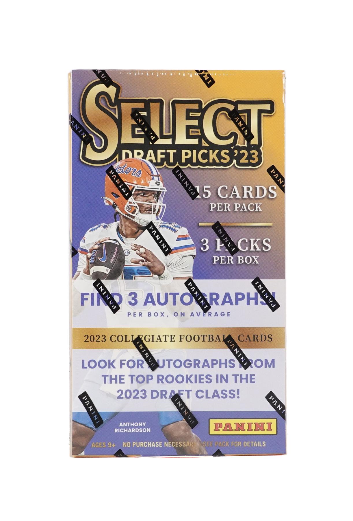 2023 Panini Select Draft Picks Football Checklist, Box Info, Details