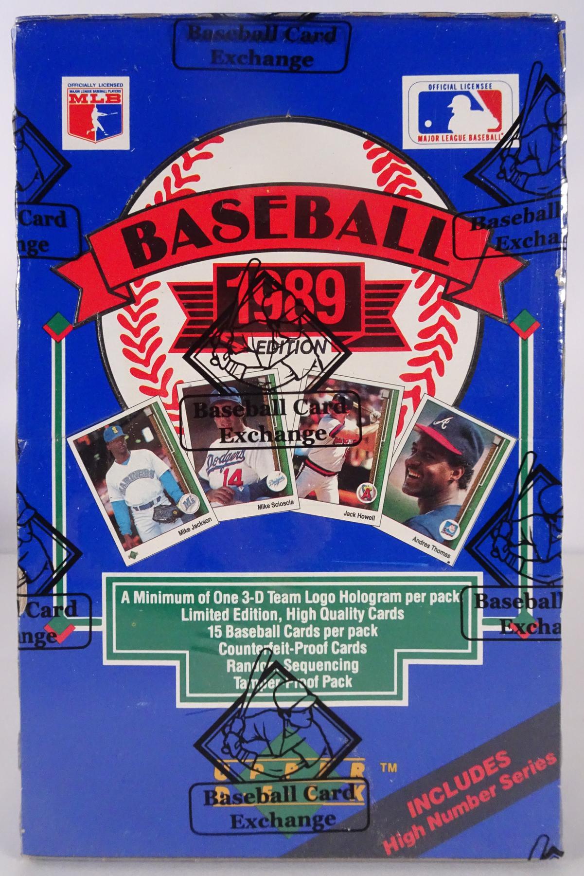 1989 Upper Deck High Series Baseball Hobby Box (BBCE) (FASC) (Reed Buy ...