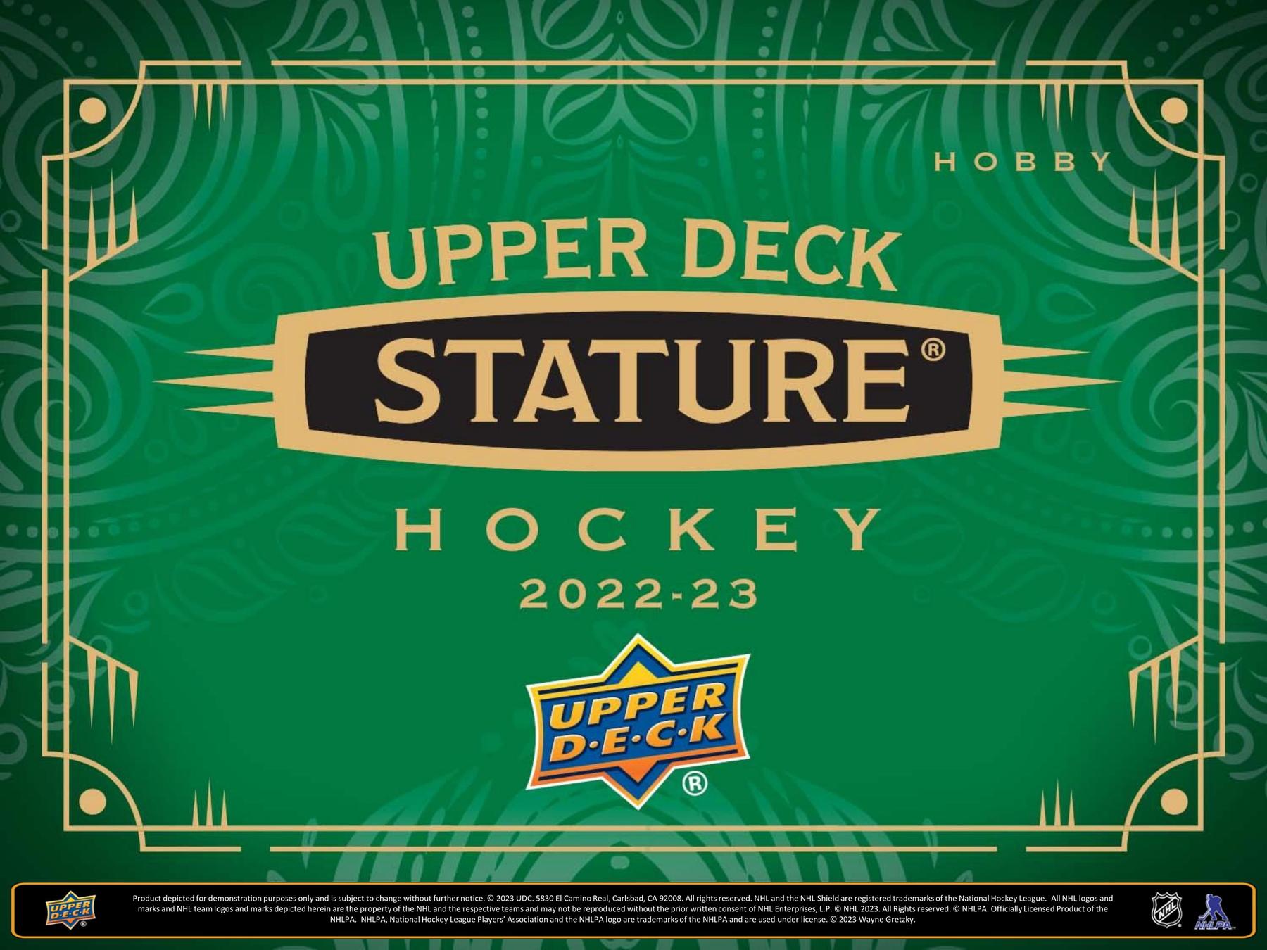 2022/23 Upper Deck Stature Hockey Hobby Box (Presell) DA Card World 2022/23 Upper Deck Stature Hockey Hobby Box (Presell) DA Card World