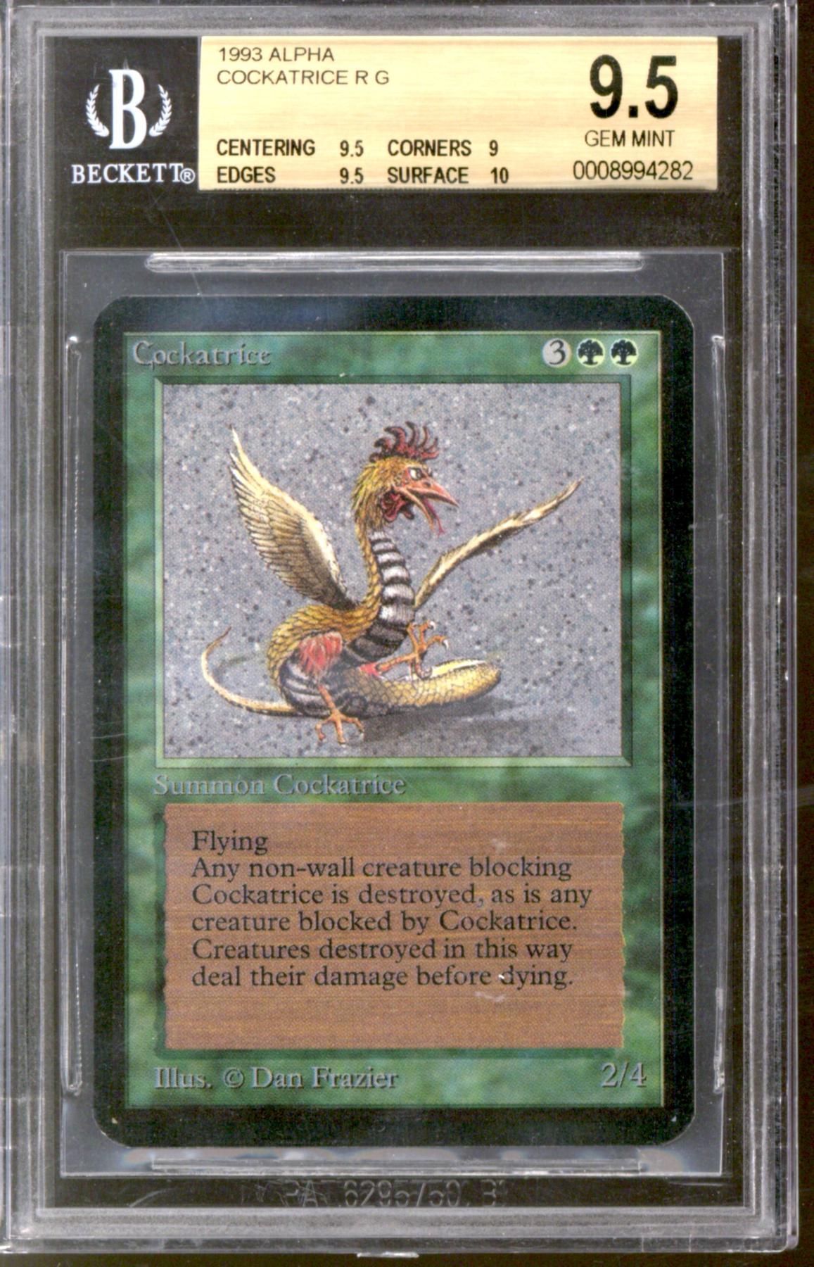 Magic the Gathering Alpha Cockatrice BGS 9.5 (9.5, 9, 9.5, 10) GEM MINT DA Card World