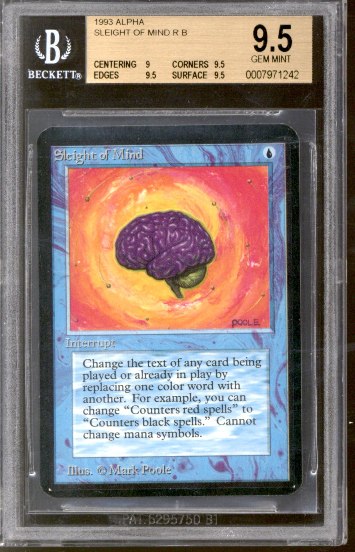 Magic the Gathering Alpha Sleight of Mind BGS 9.5 (9, 9.5, 9.5, 9.5) GEM MINT POP 8 | DA Card World Magic the Gathering Alpha Sleight of Mind BGS 9.5 (9, 9.5, 9.5, 9.5) GEM MINT POP 8 | DA Card World