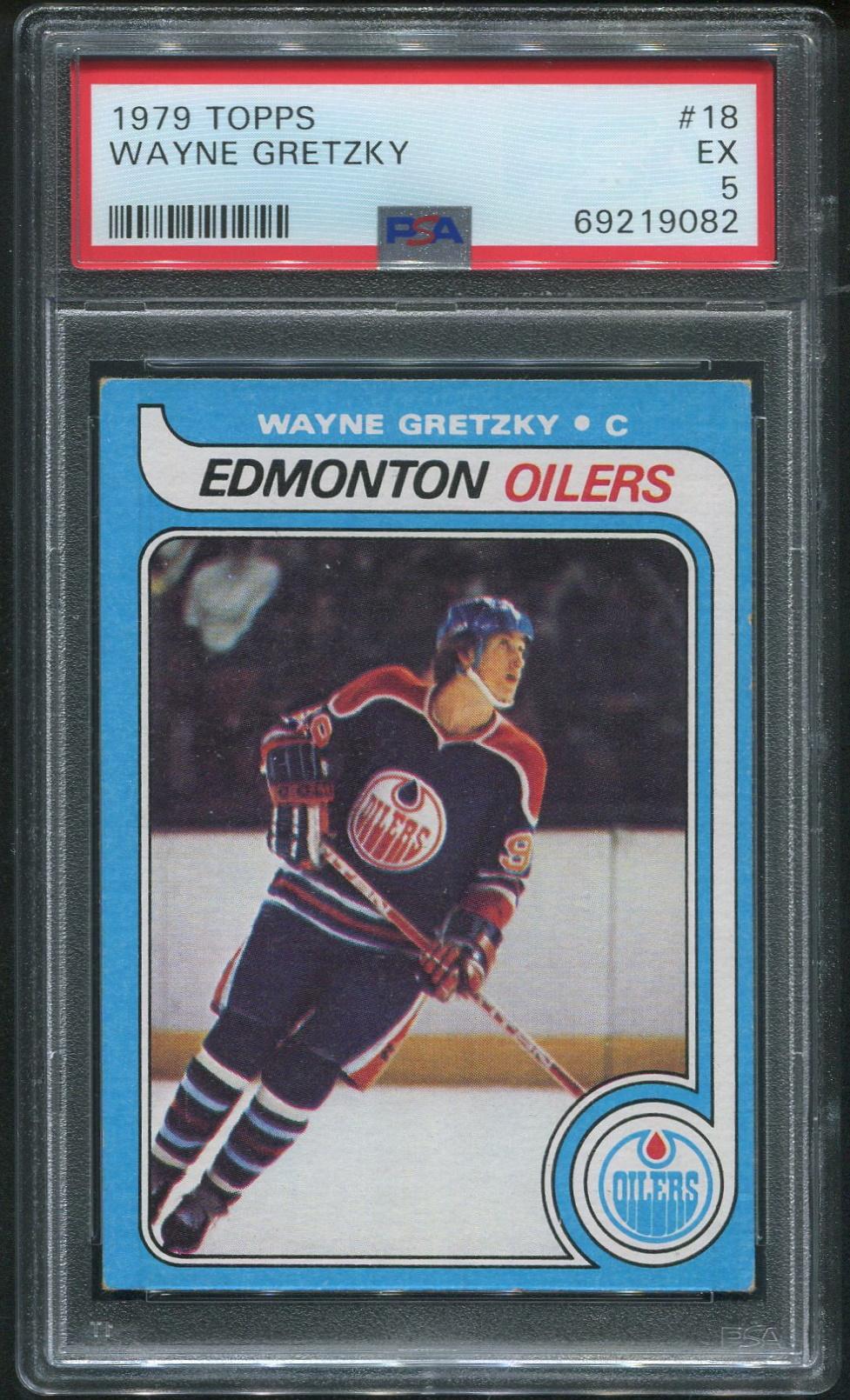 1979/80 Topps Hockey #18 Wayne Gretzky Rookie PSA 5 (EX)