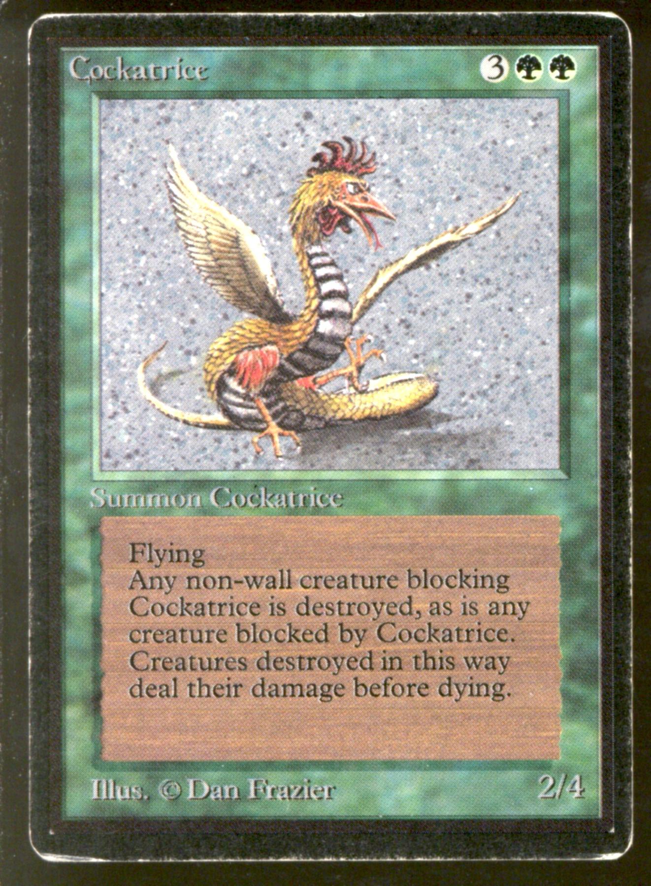 Magic the Gathering Beta Cockatrice HEAVILY PLAYED (HP) *319 DA Card
