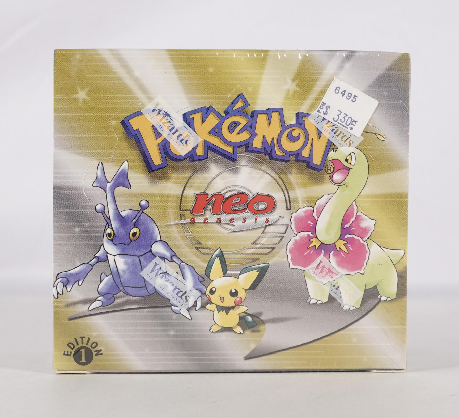Pokemon Neo Genesis 1st Edition Booster Box WOTC Vintage Price Sticker