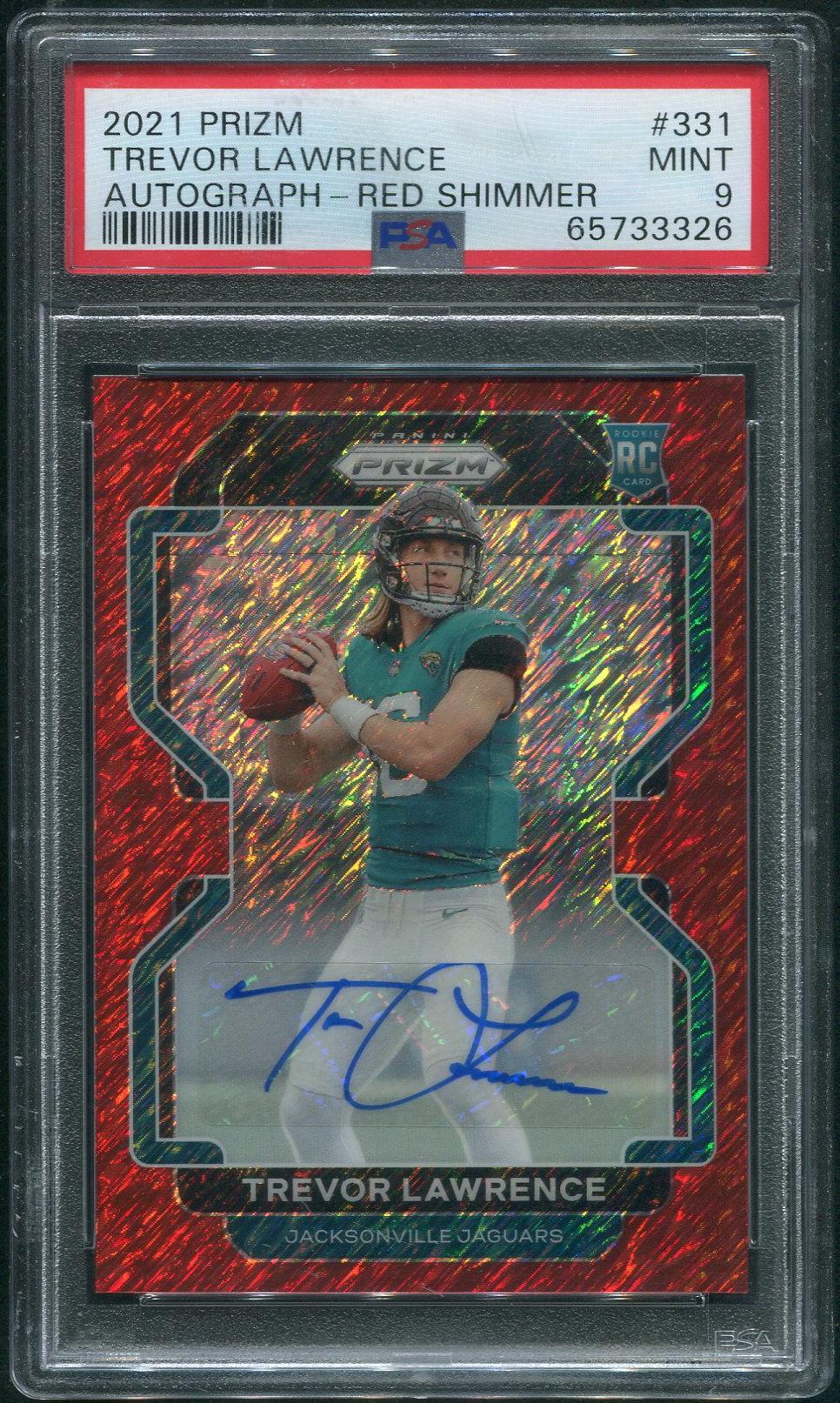 Trevor Lawrence Jacksonville Jaguars Autographed 2021 Panini Prizm