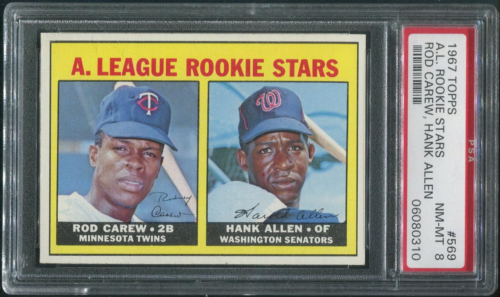 #569 Rod Carew/Hank Allen Rookie Stars - 1967 Topps Baseball