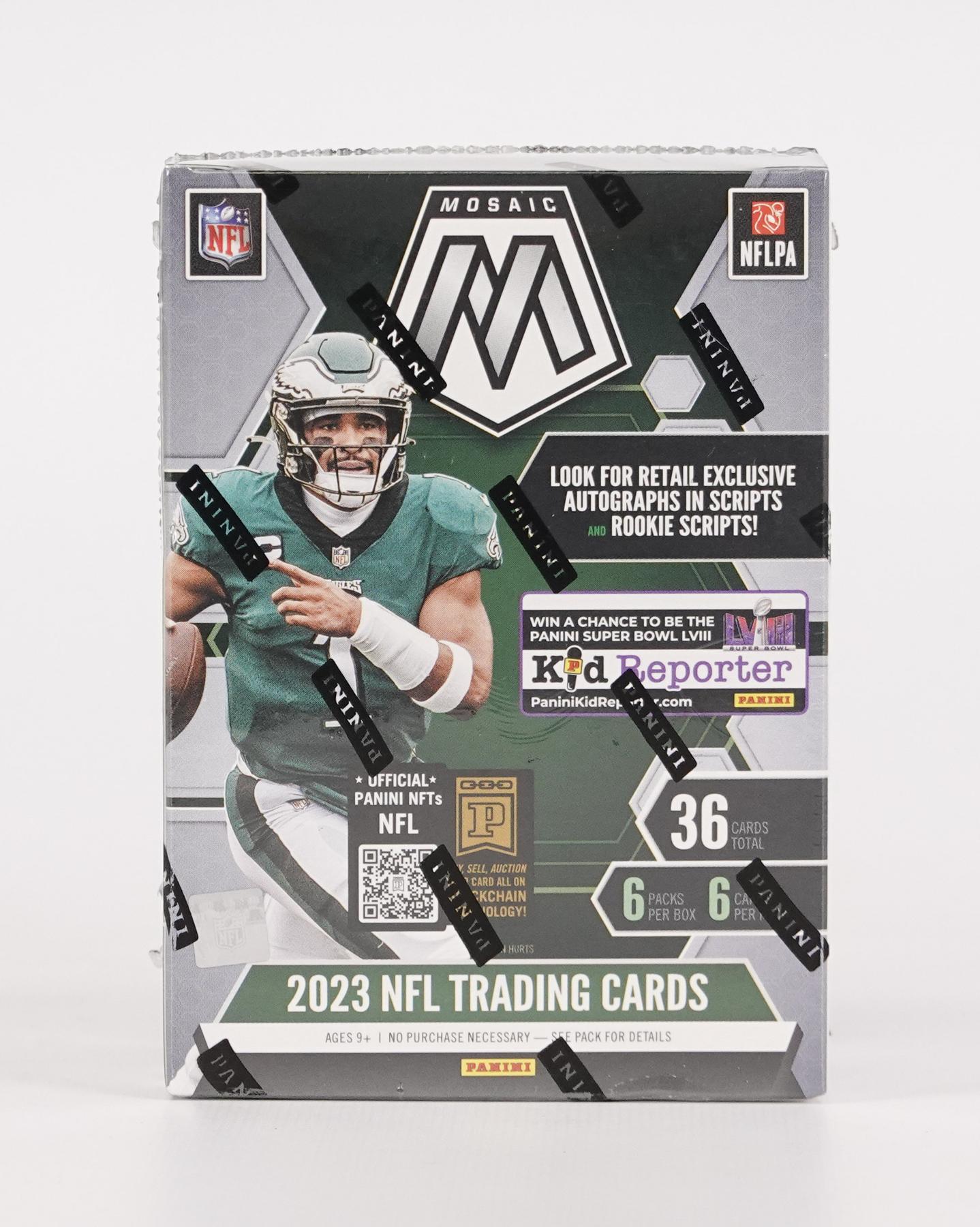 2023 Panini Mosaic Football 6-Pack Blaster Box (Orange Fluorescent ...