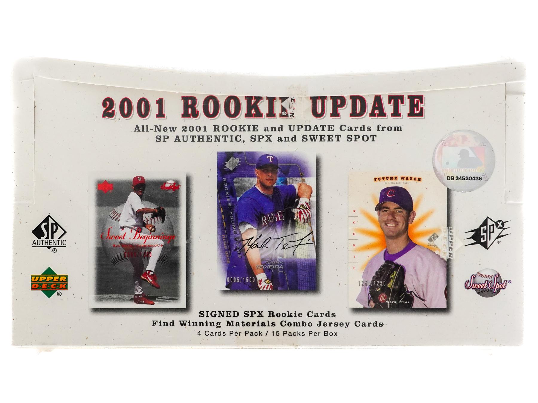 2001 Upper Deck Rookie Update Baseball Hobby Box Reed Buy Da Card World