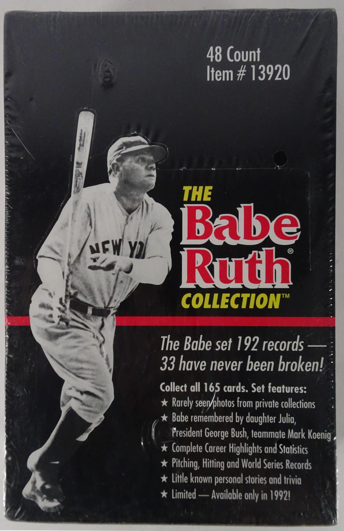 1992 The Sporting News Lifetime Batting Statistics Babe Ruth Card