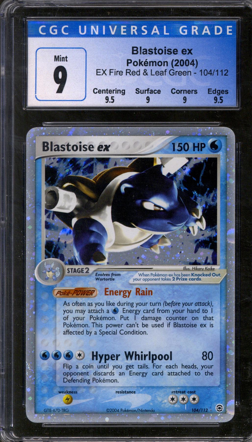 Pokemon EX Fire Red & Leaf Green Blastoise ex 104/112 CGC 9 | DA Card World