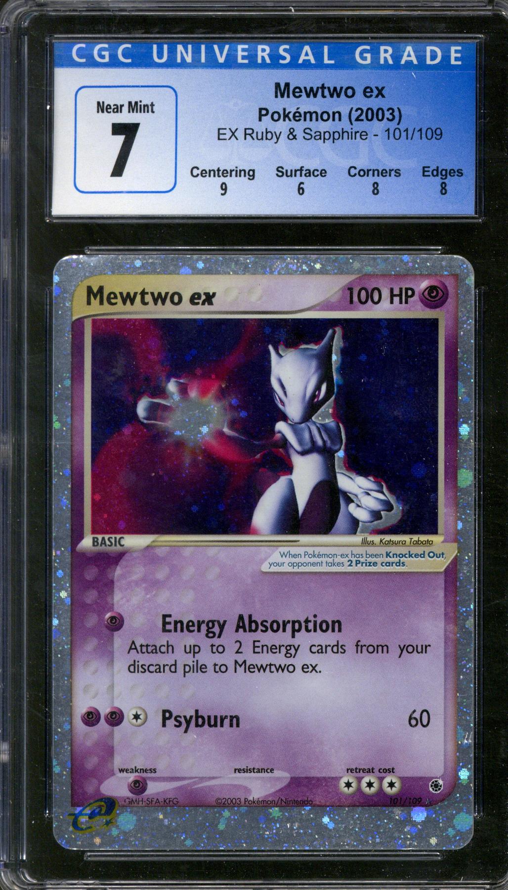 Pokemon Ex Ruby & Sapphire Mewtwo ex 101/109 CGC 7 | DA Card World