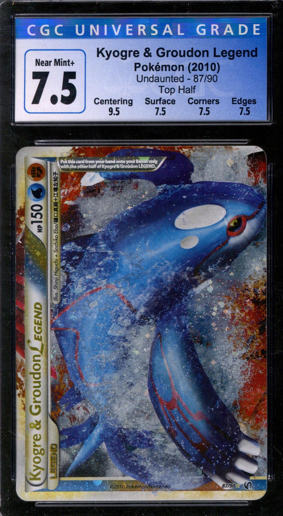 Pokemon HGSS Undaunted Kyogre & Groudon Legend 87/90 CGC 7.5 | DA Card ...