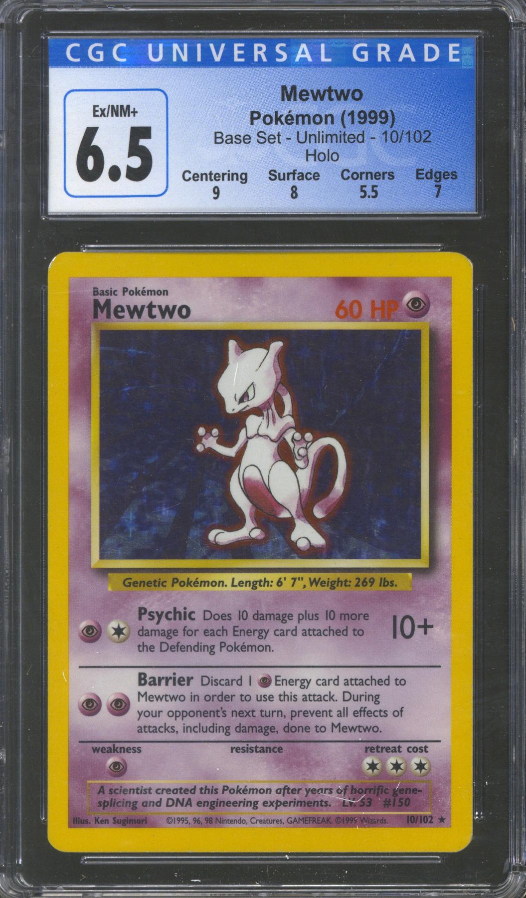 Pokemon Base Set Mewtwo 10/102 CGC 6.5 | DA Card World