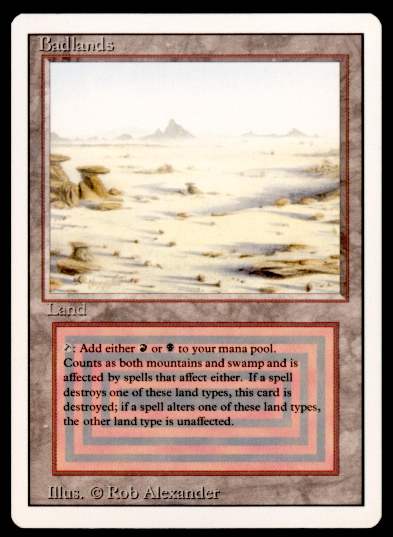 Magic the Gathering 3rd Ed Revised Single Badlands - NEAR MINT (NM