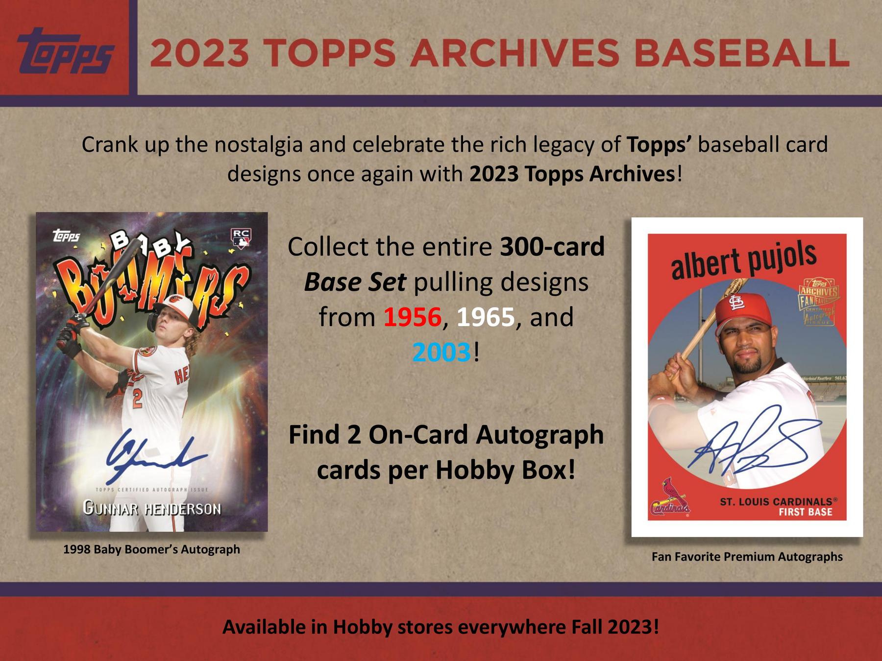 2023 Topps Archives Baseball Hobby Collector 10-Box Case Random 2