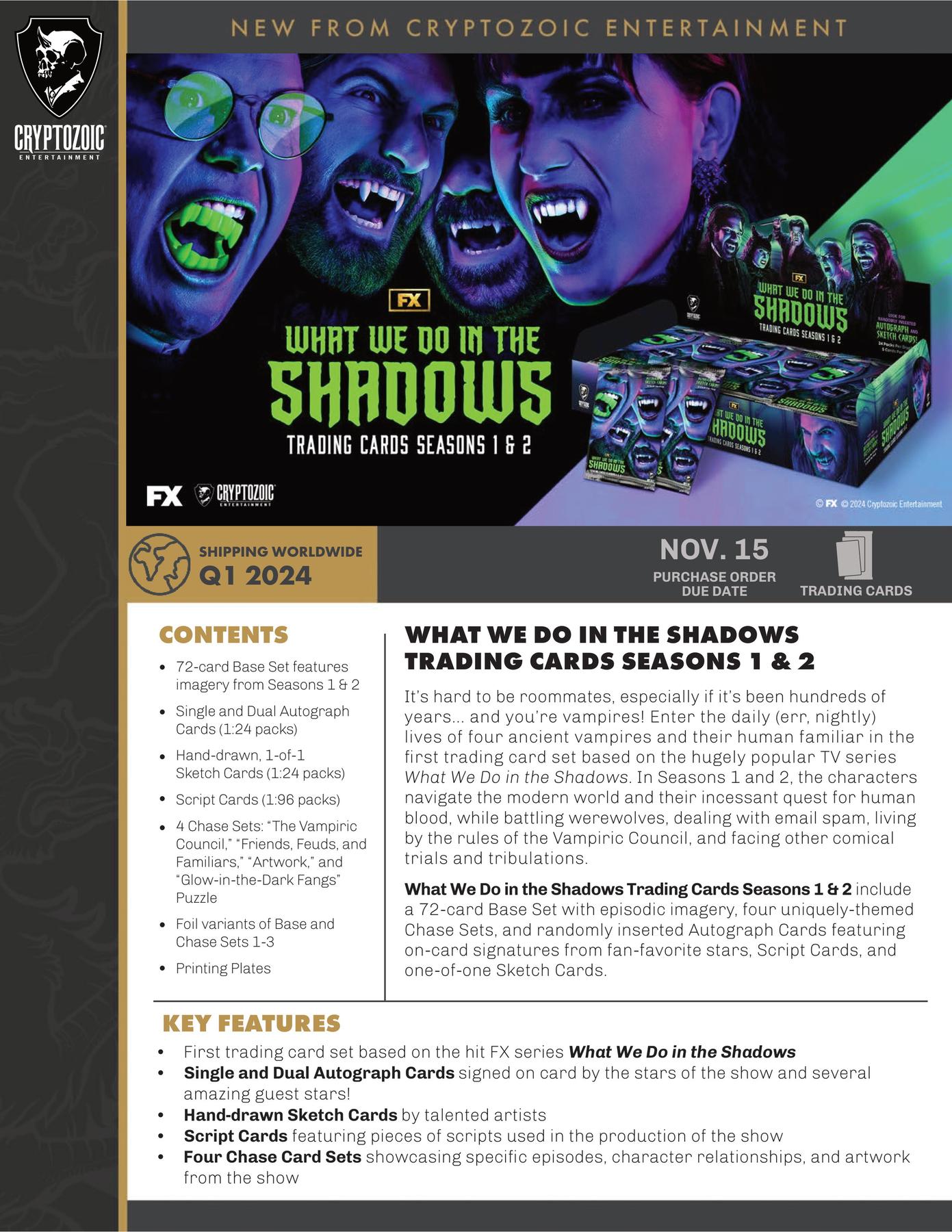 What We Do In The Shadows Seasons 1 2 Trading Cards Hobby Box   820869 1 