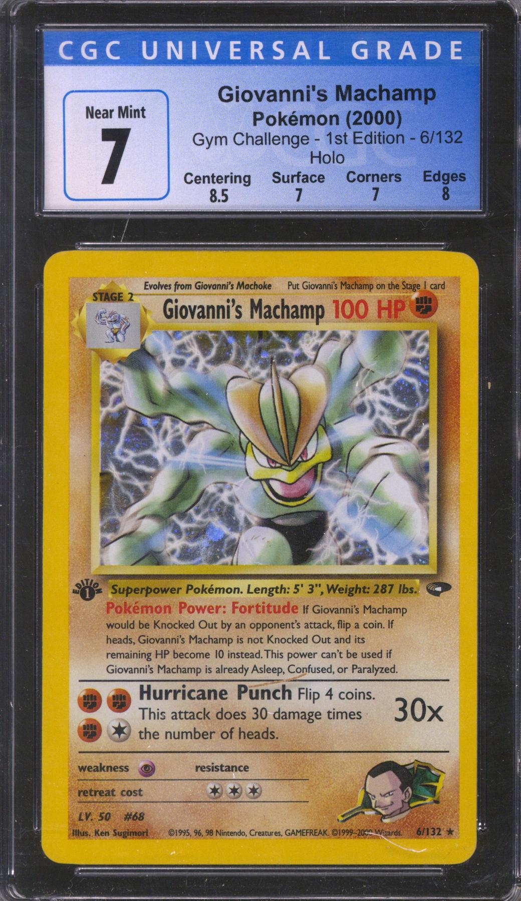 Pokemon Gym Challenge Giovanni's Machamp 6/132 CGC 7 | DA Card World