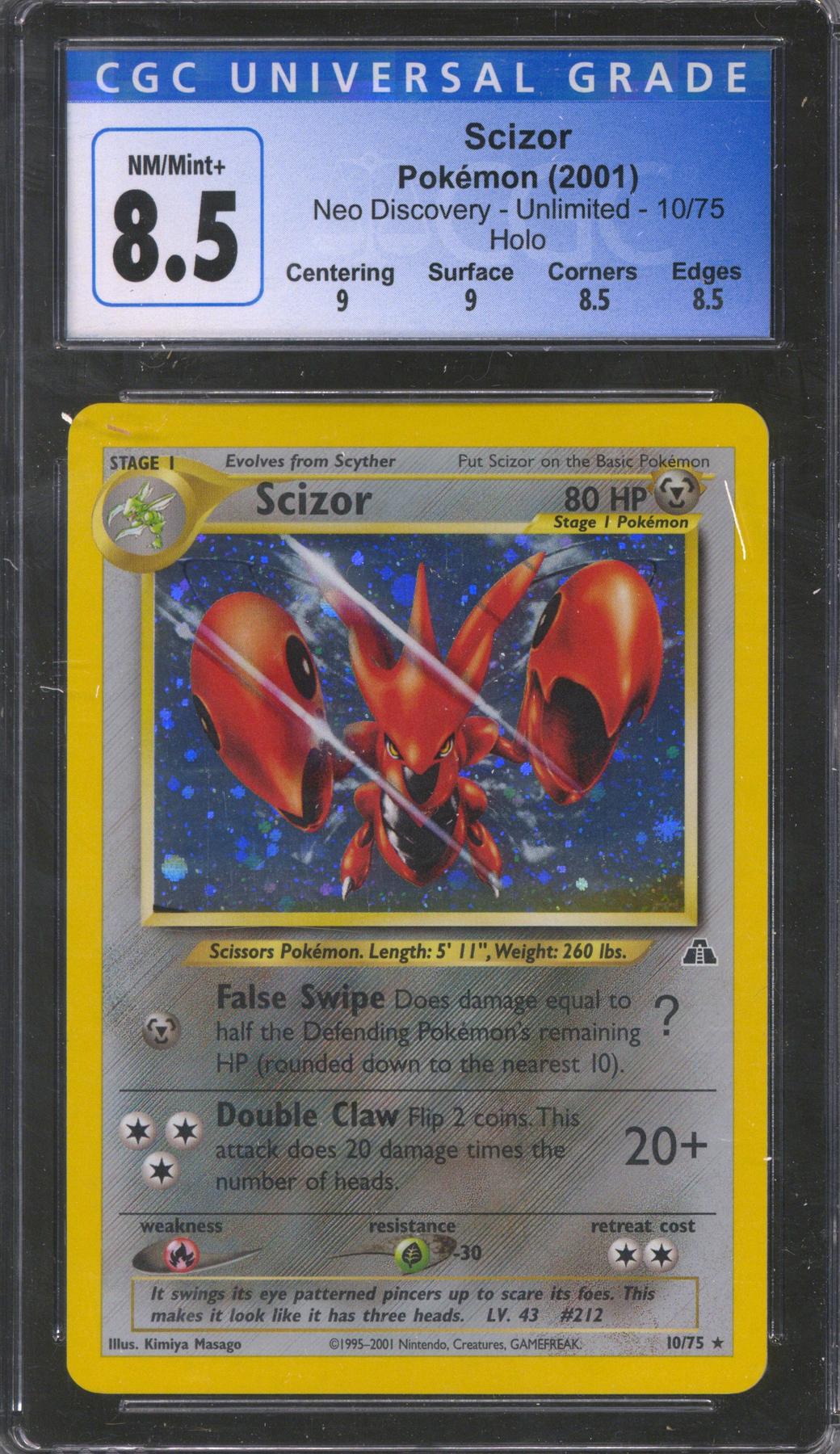 Pokemon Neo Discovery Scizor 10/75 CGC 8.5 | DA Card World