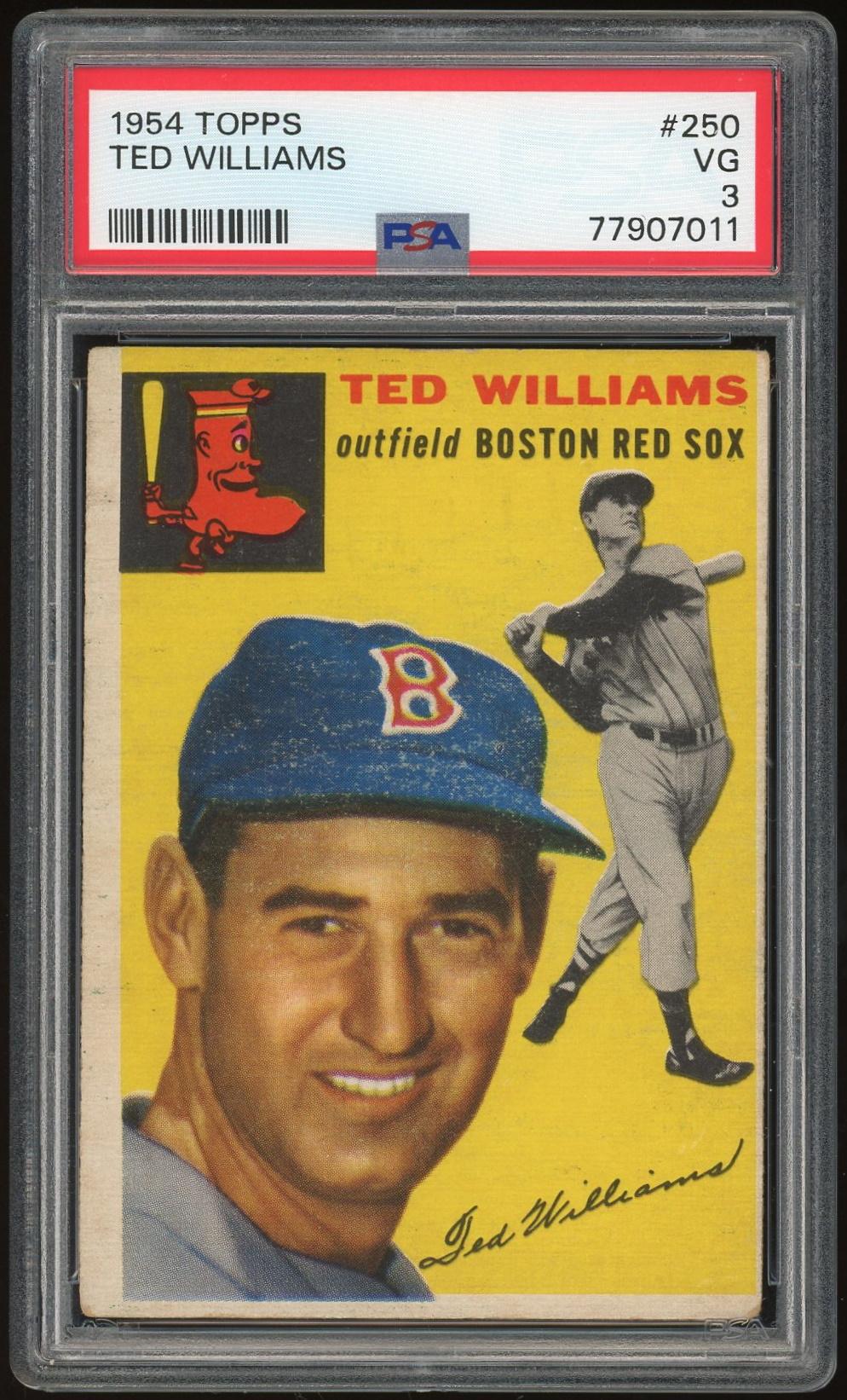 1954 Topps #250 Ted Williams PSA 3 *7011 (Reed Buy) | DA Card World