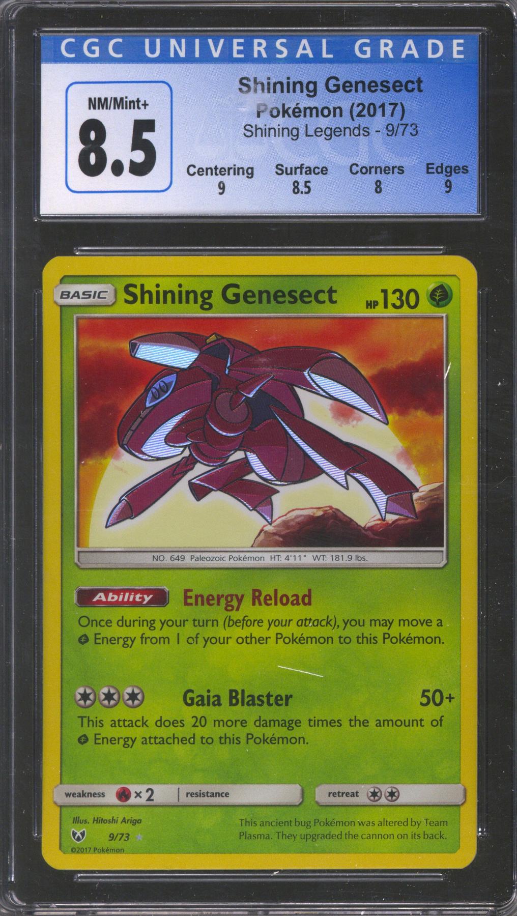 Pokemon Shining Legends Shining Genesect 9/73 CGC 8.5 | DA Card World