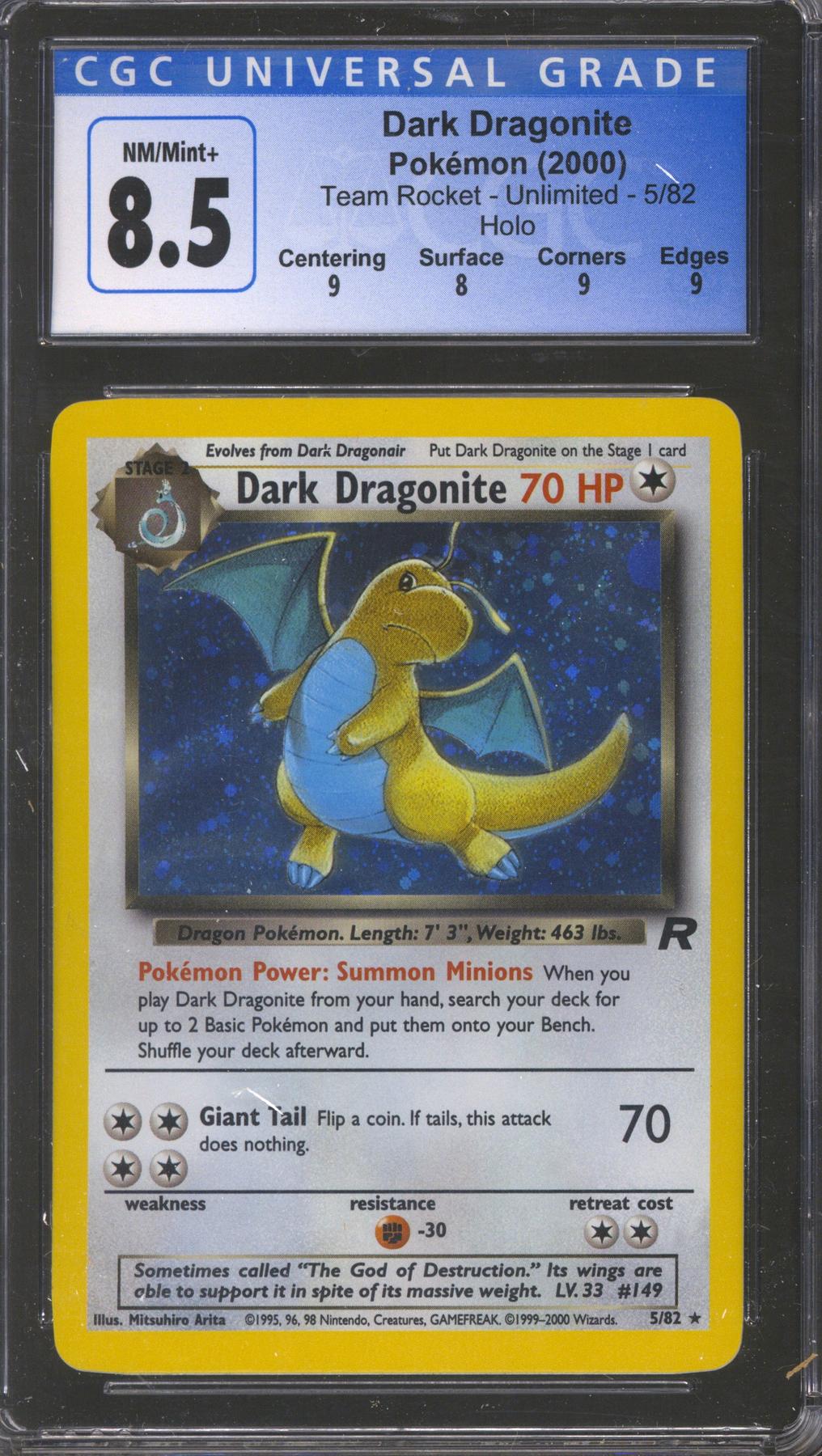 Pokemon Team Rocket Dark Dragonite 5/82 CGC 8.5 | DA Card World